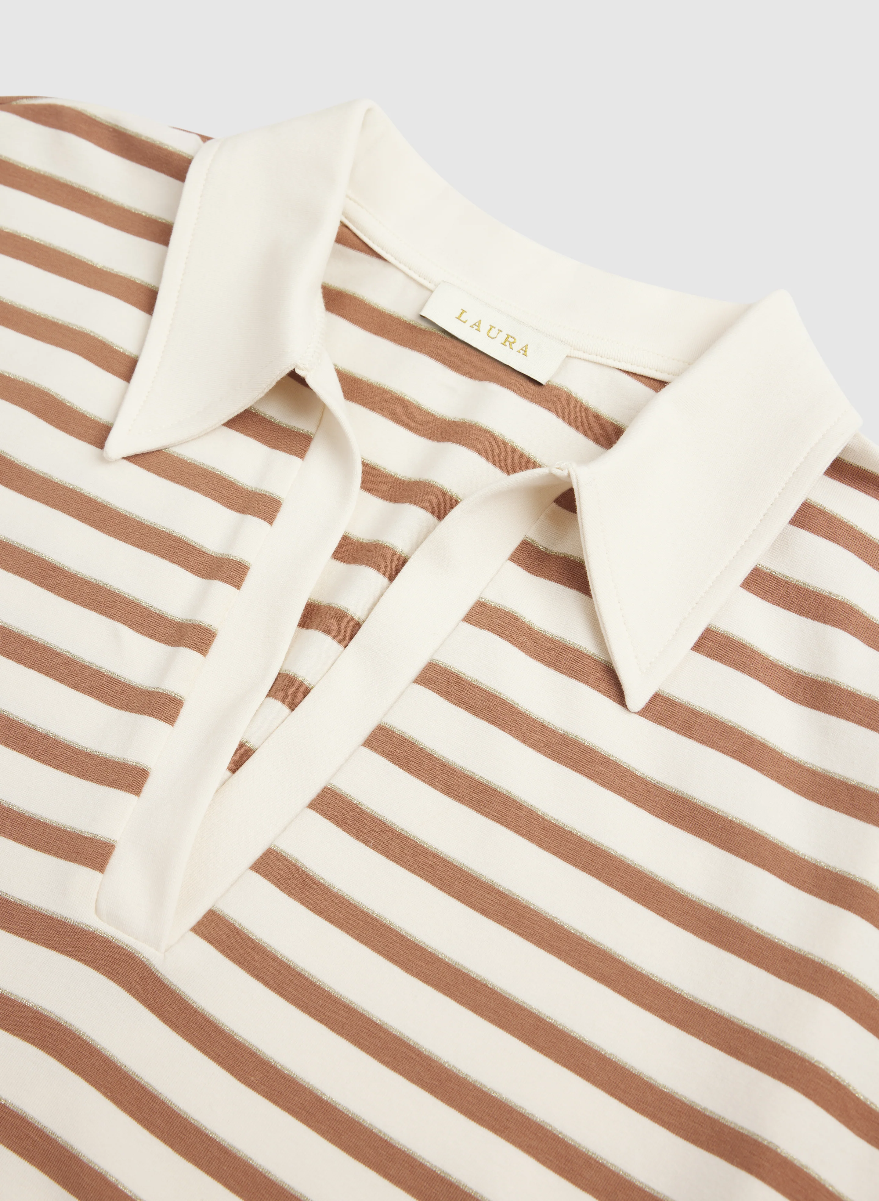 Stripe Polo T-Shirt - Image 7