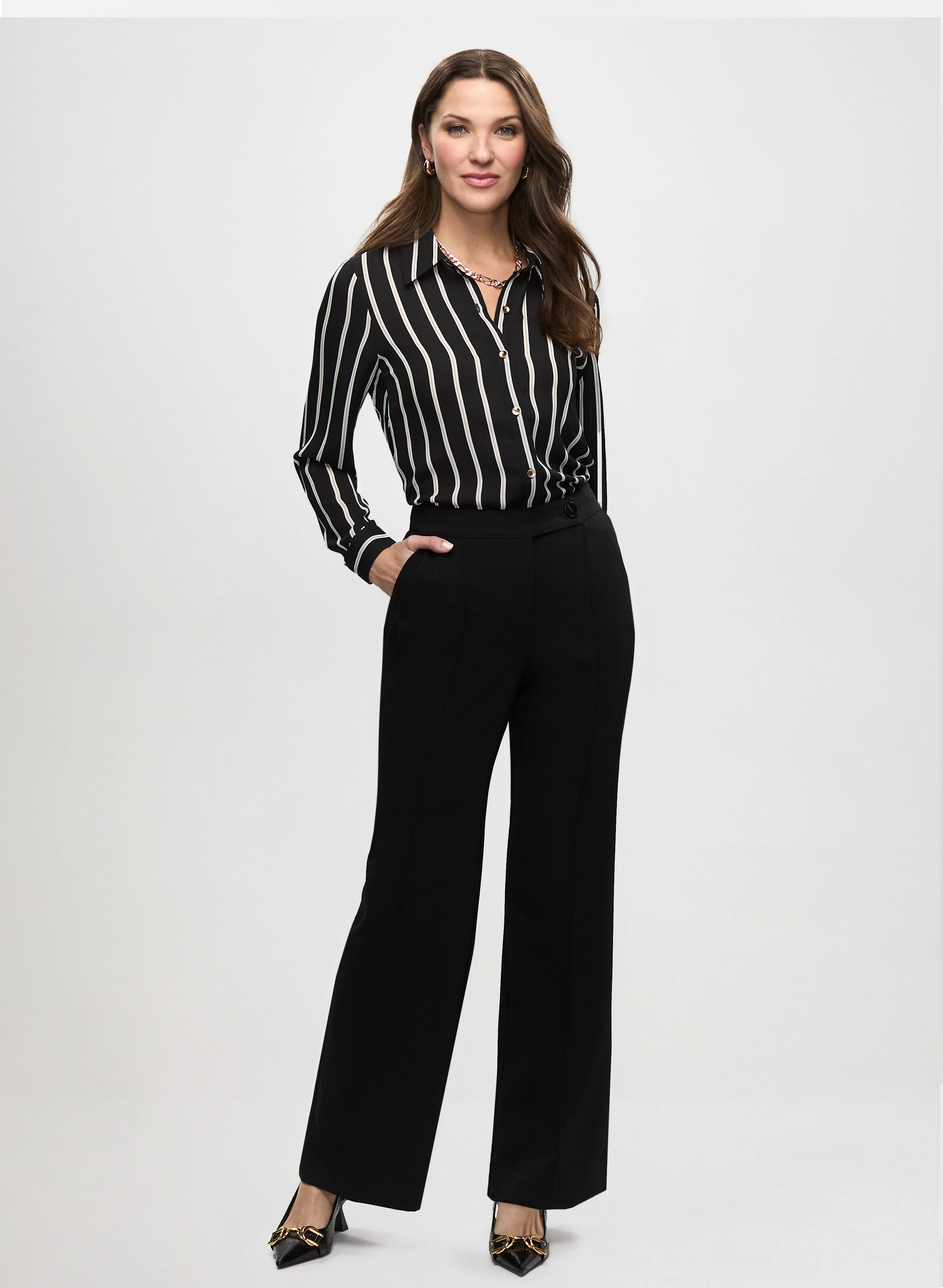 Stripe Print Blouse - Image 3