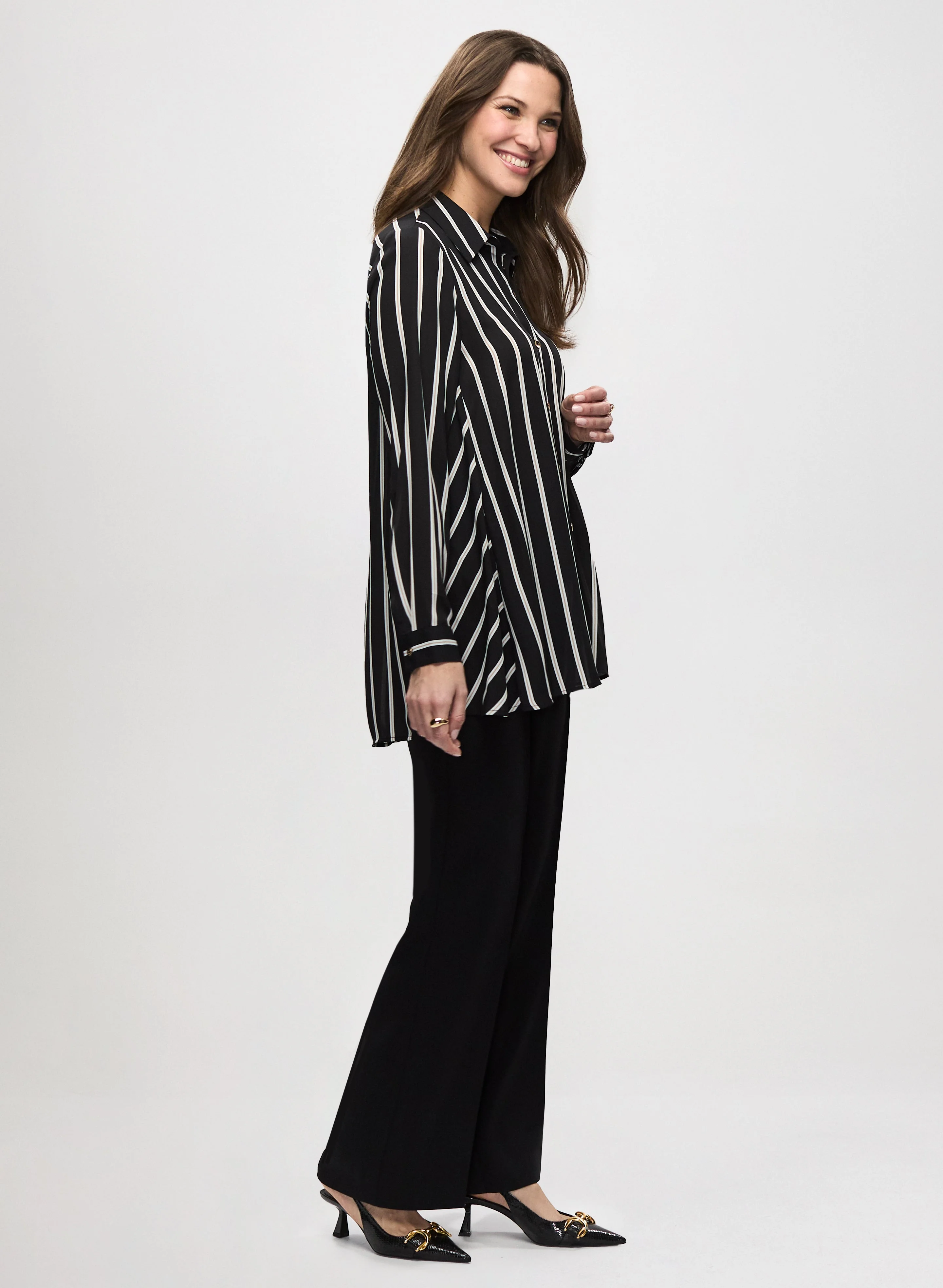Stripe Print Blouse - Image 5