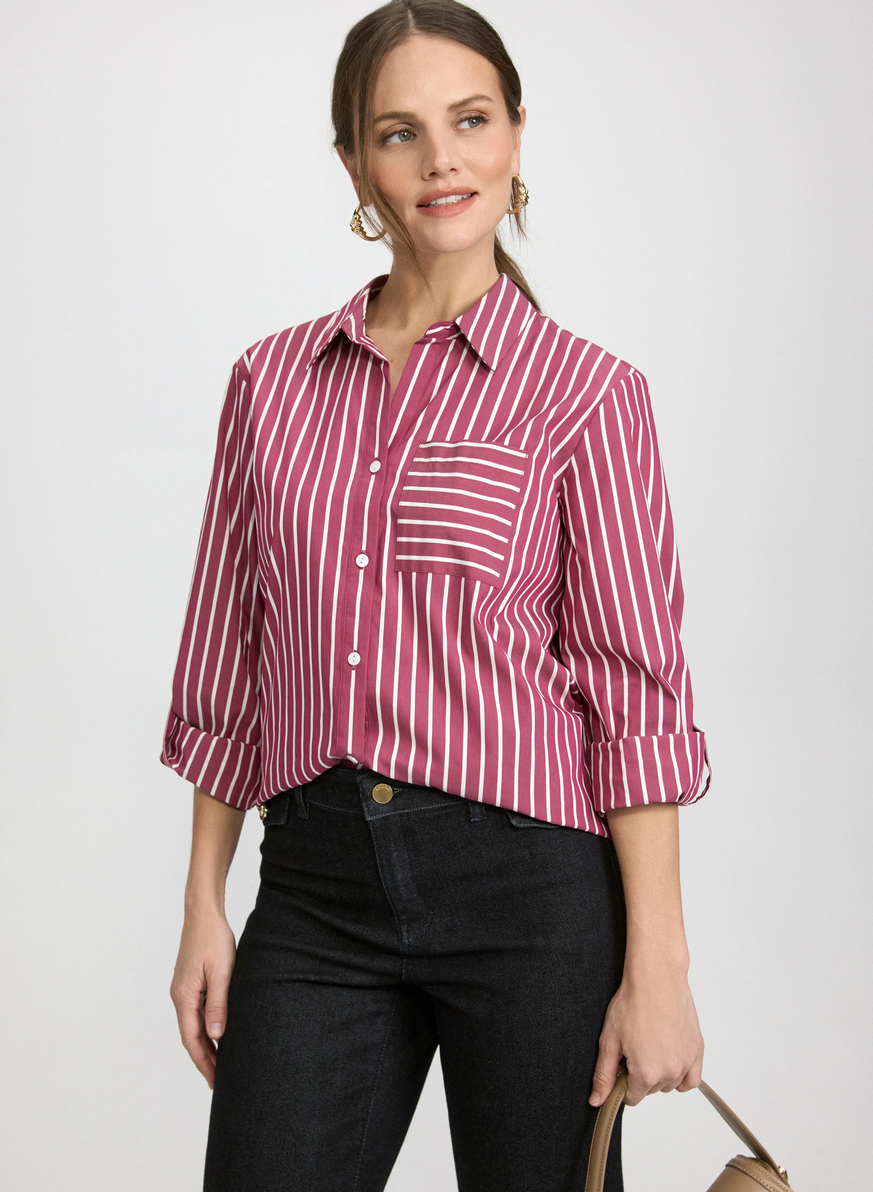 Stripe Print Blouse