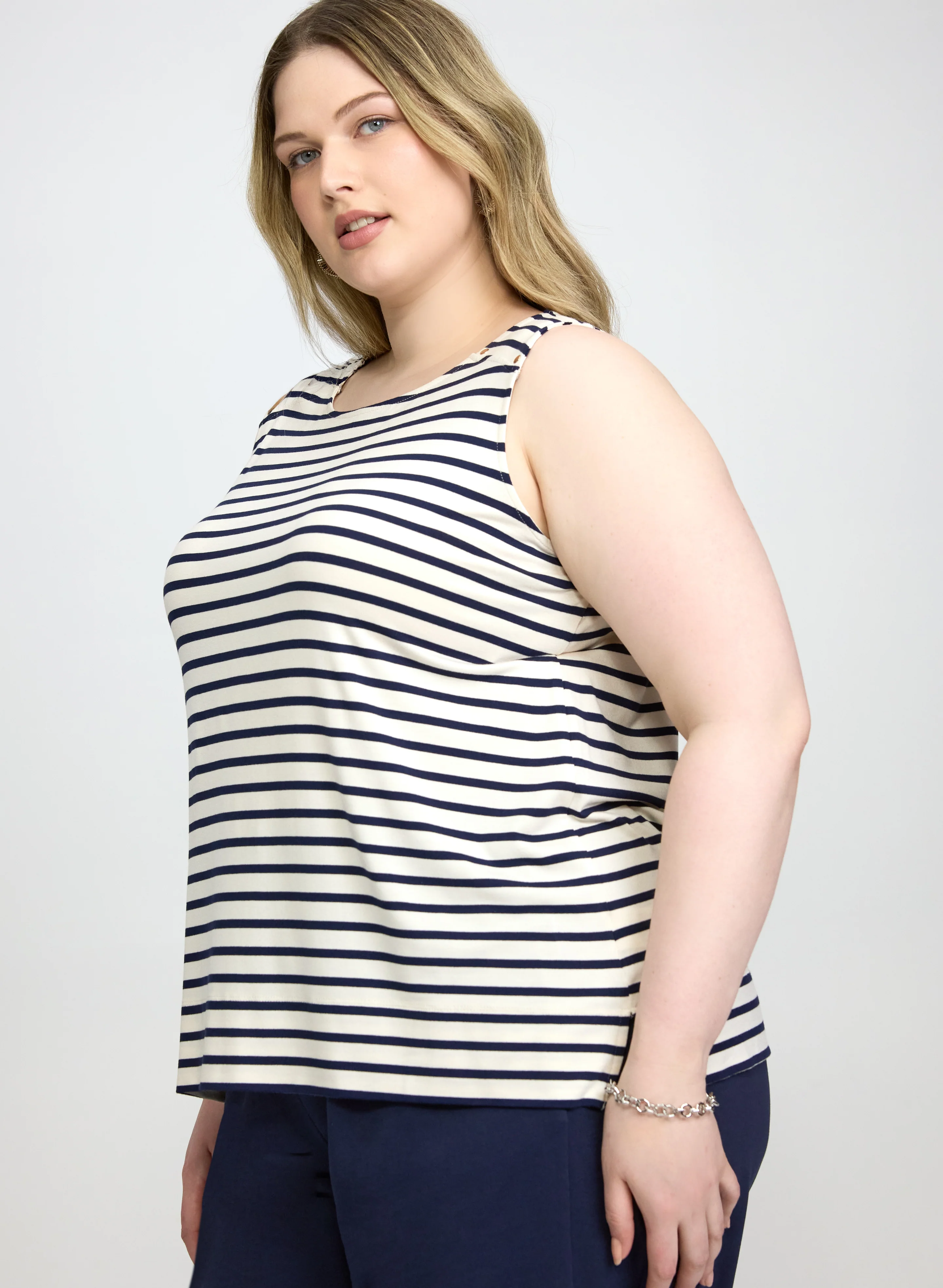 Stripe Print Cami - Image 4