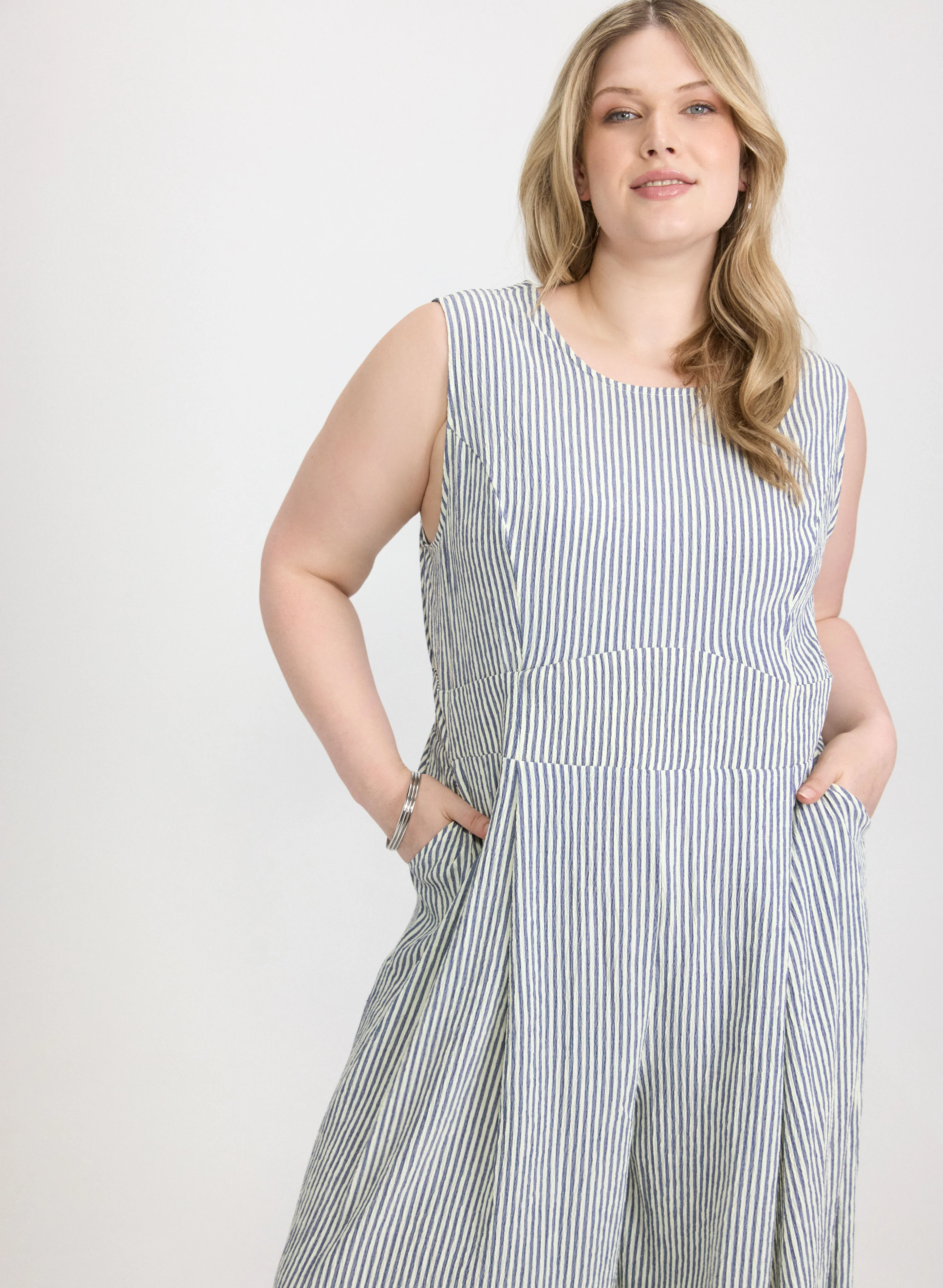 Stripe Print Jumpsuit - Image 4