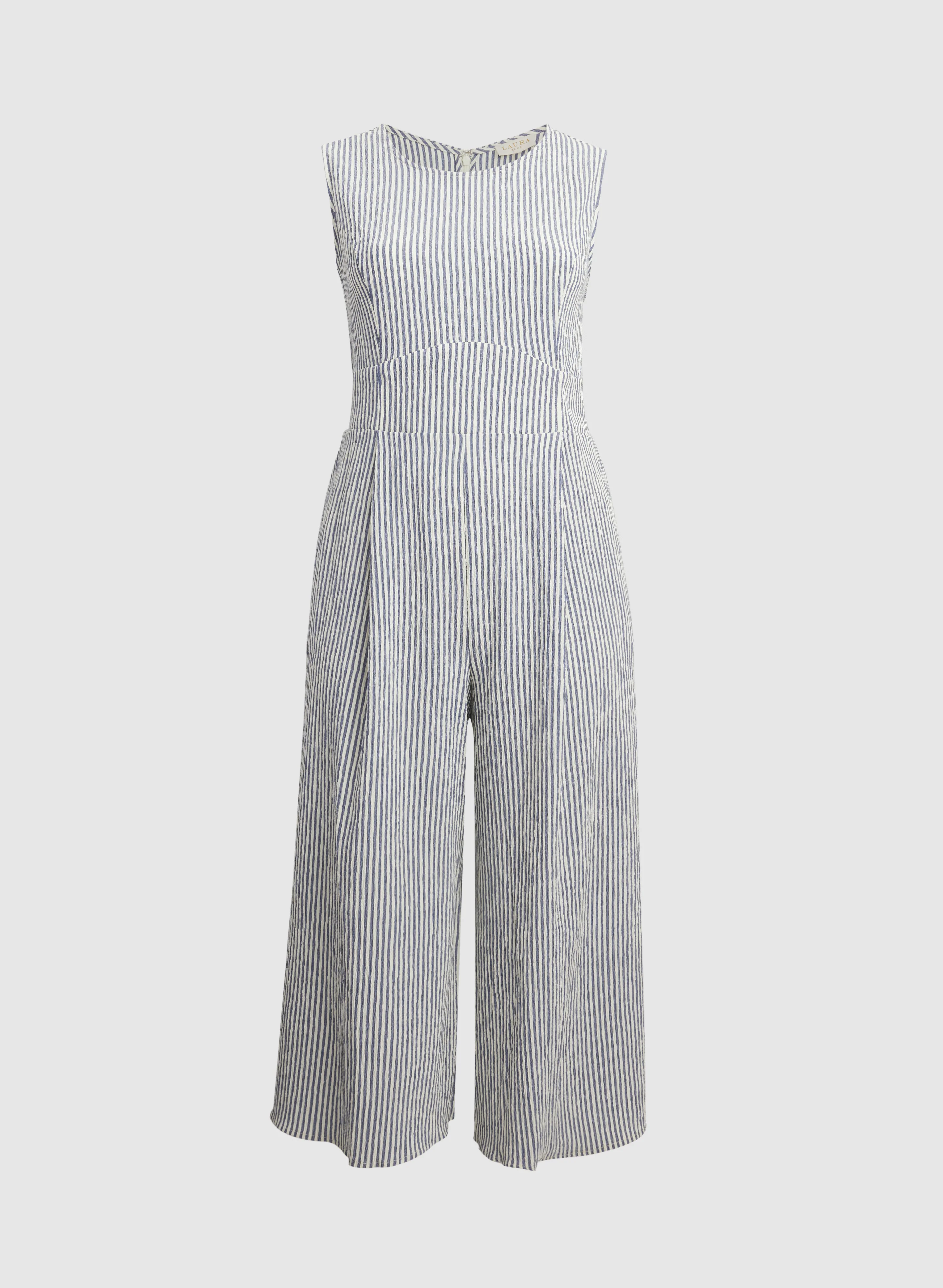 Stripe Print Jumpsuit - Image 6