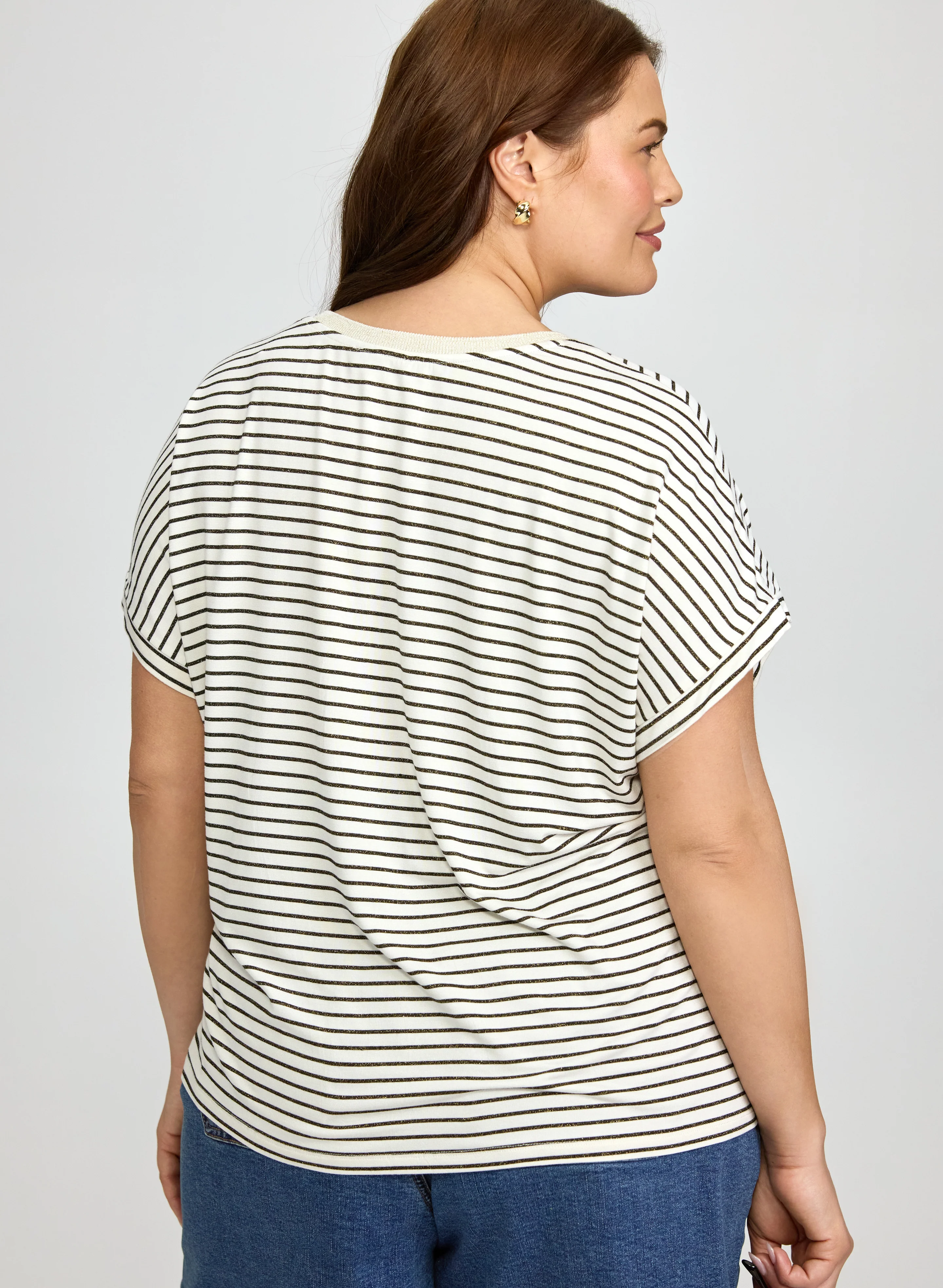 Stripe Print T-Shirt - Image 5