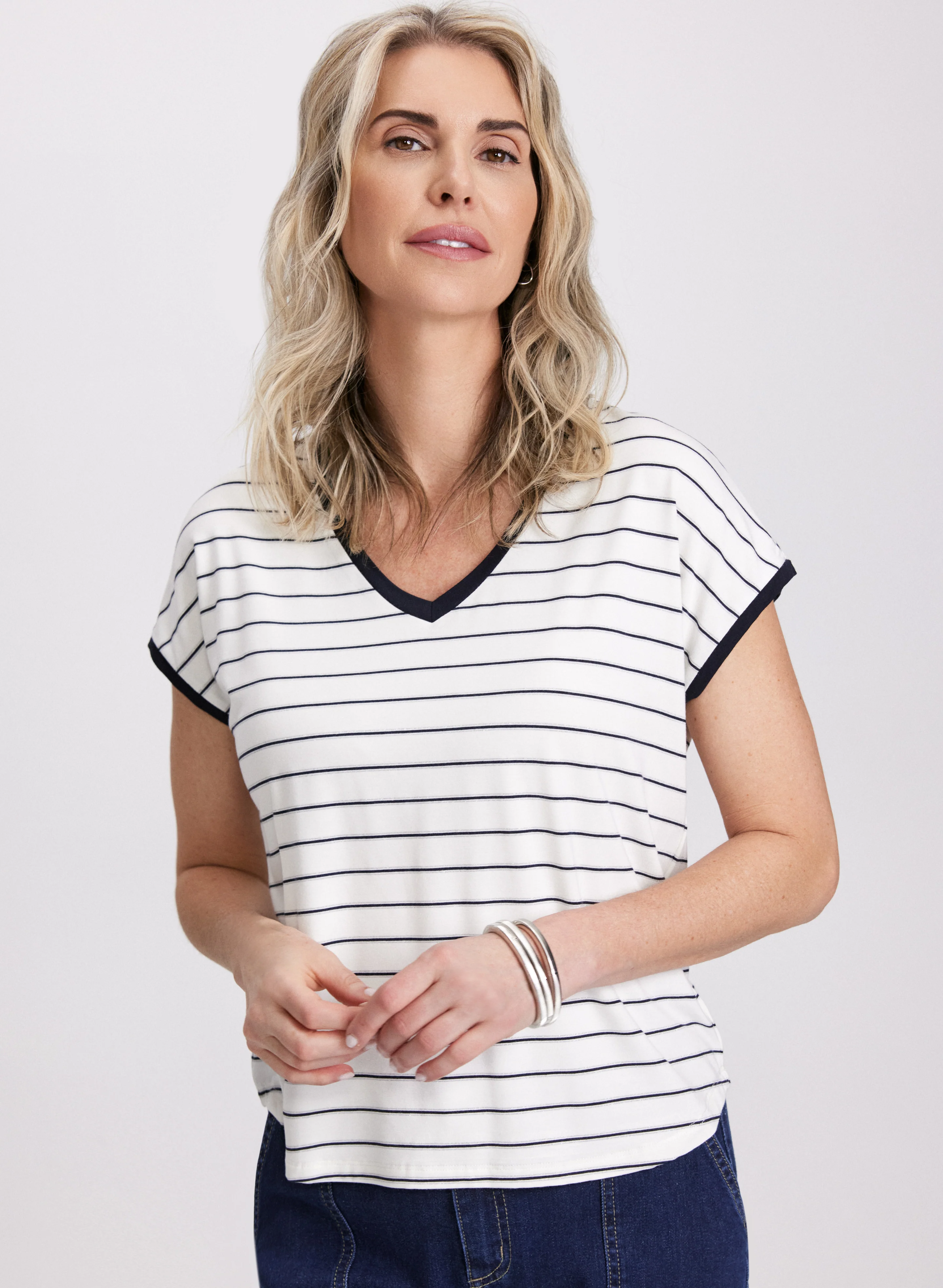 Stripe Print T-Shirt - Image 2