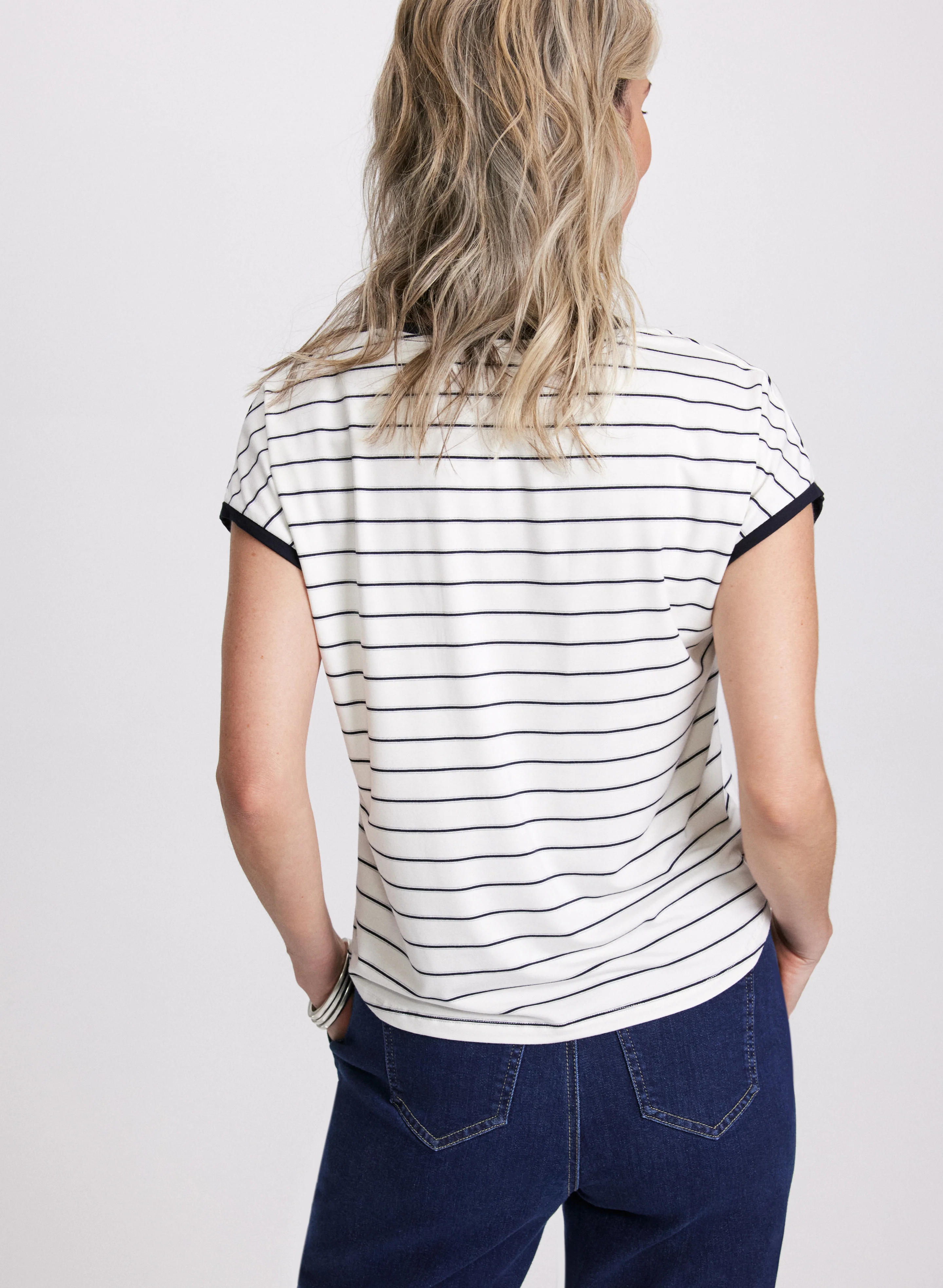 Stripe Print T-Shirt - Image 4