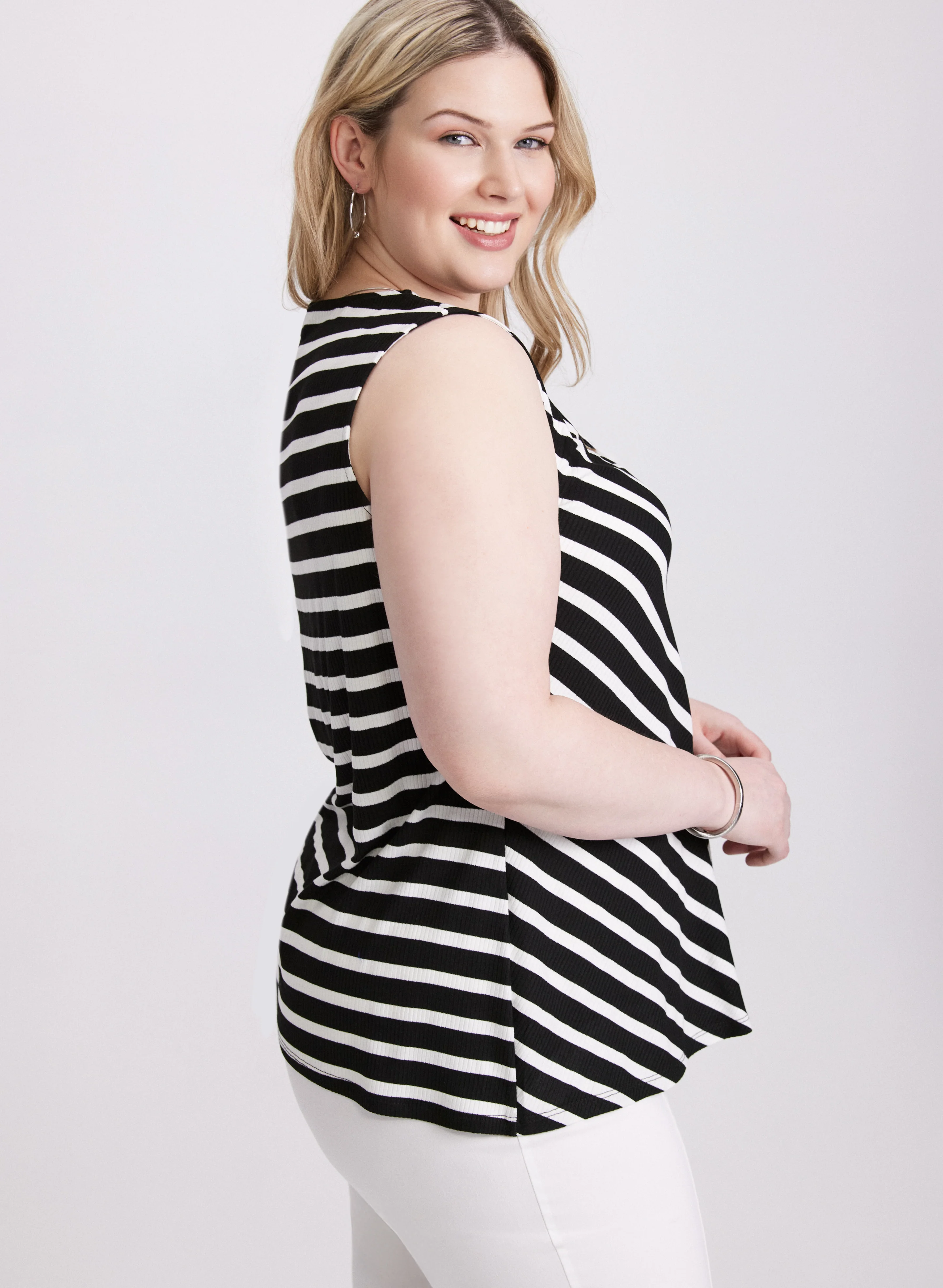 Stripe Print Top - Image 5
