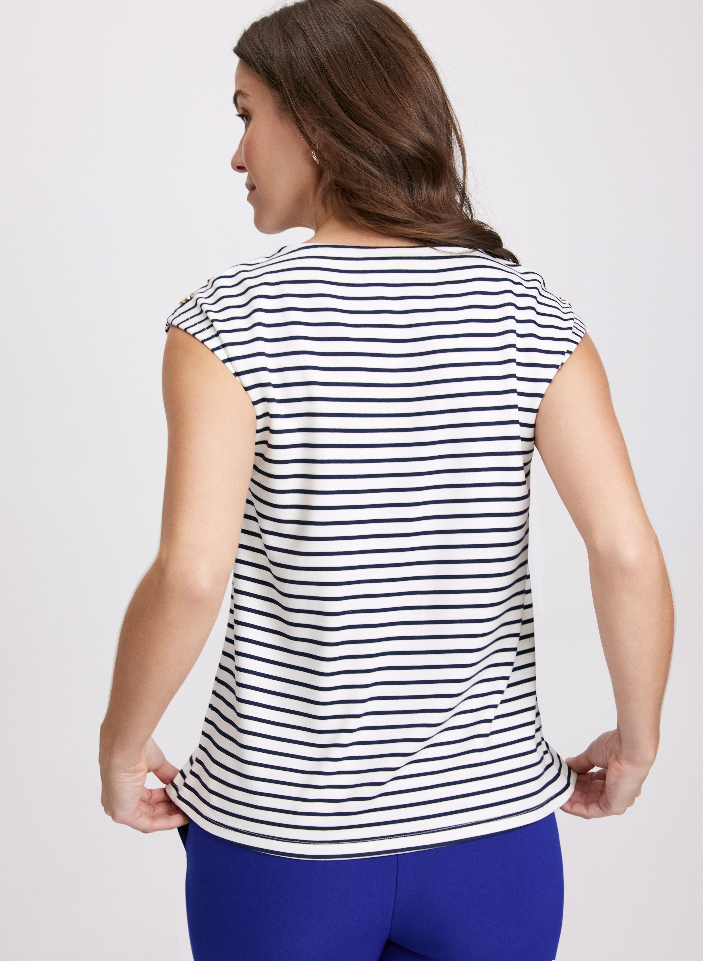 Stripe Print Top - Image 4