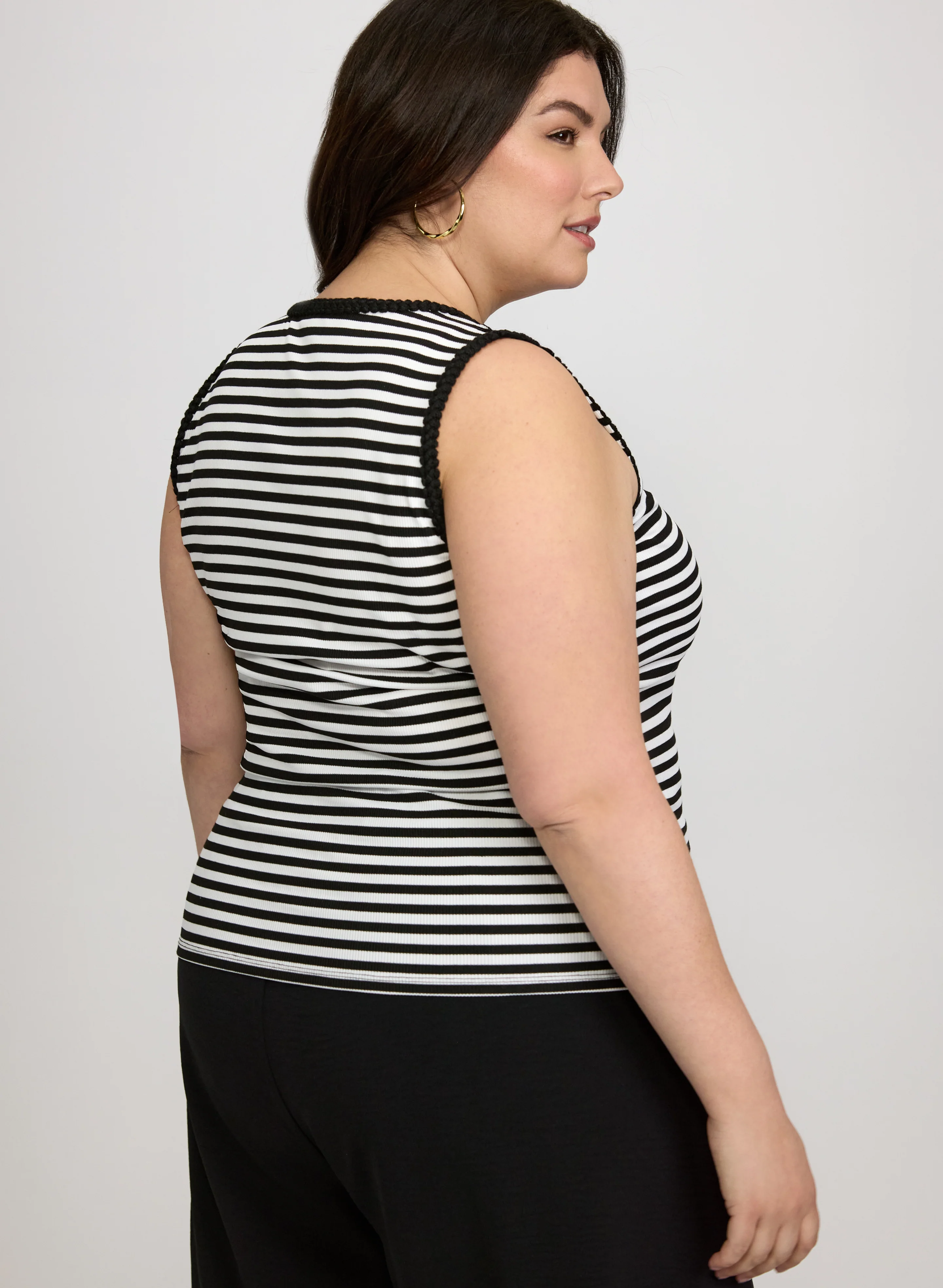 Stripe Scoop Neck Tank Top - Image 4