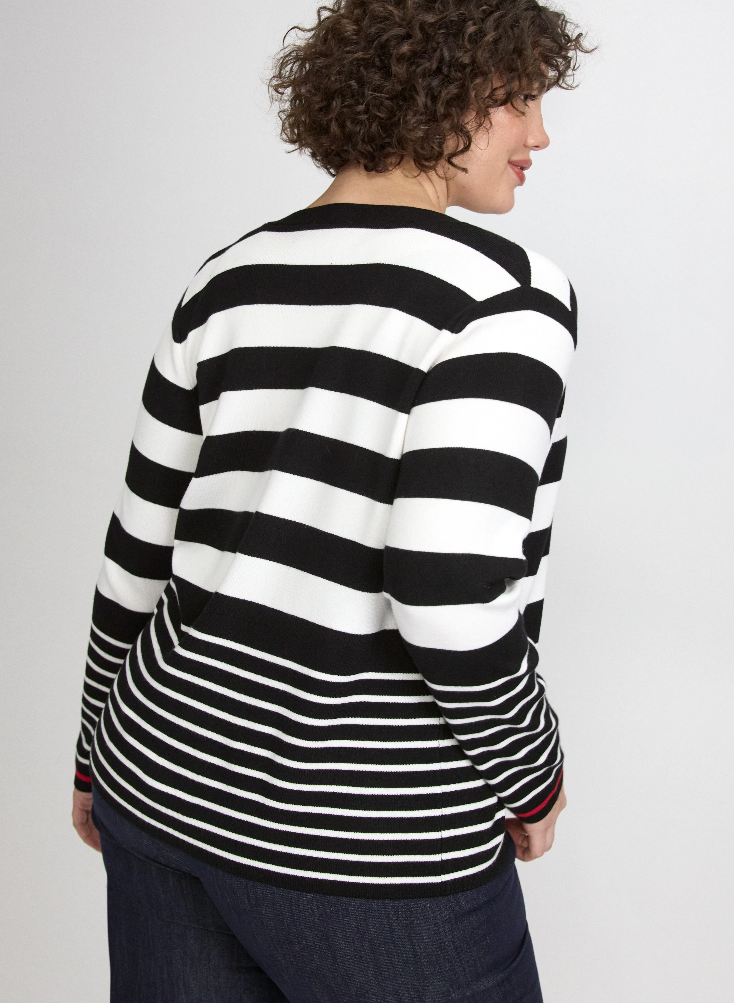 Stripe Zip Cardigan - Image 5