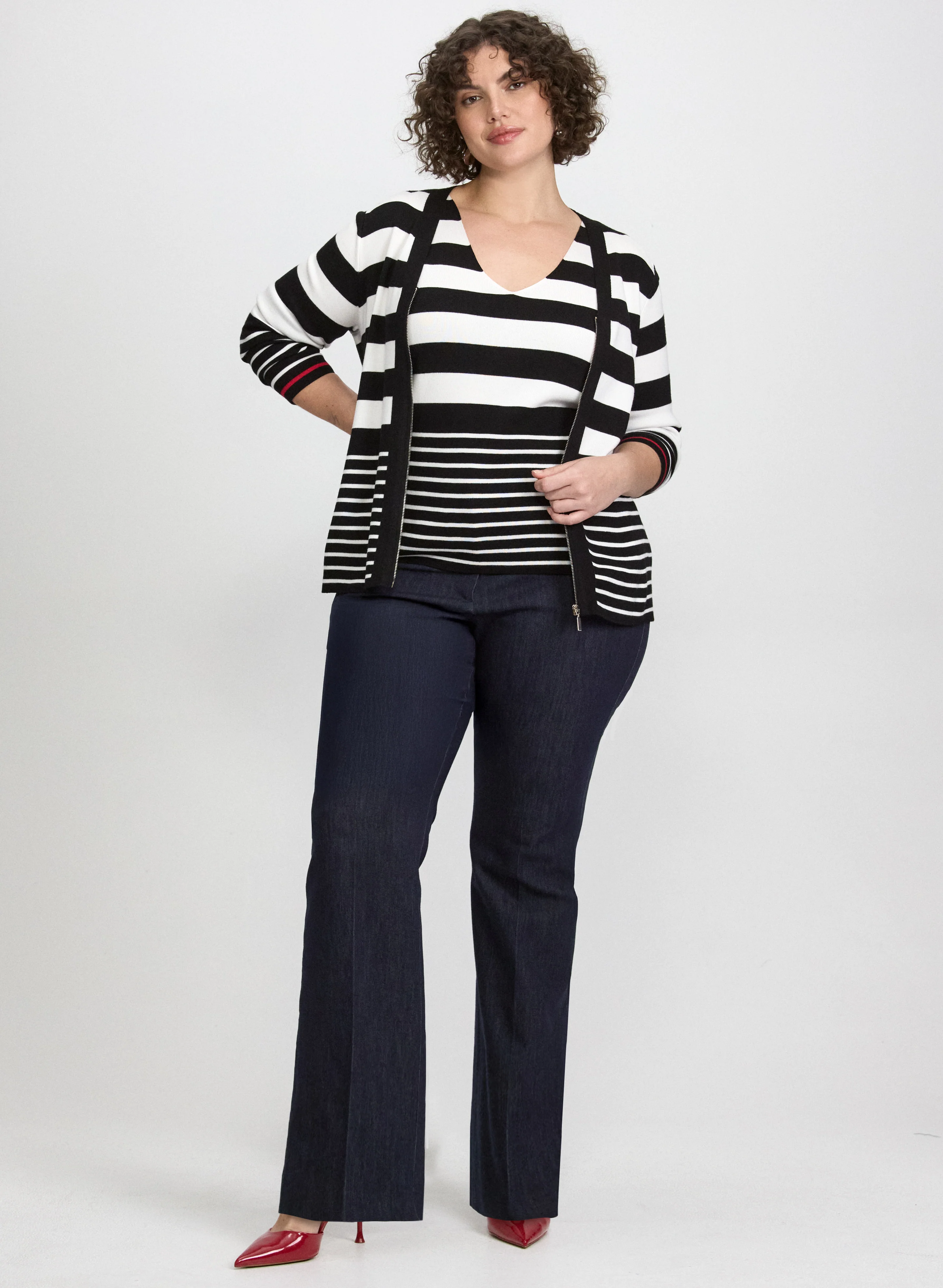 Stripe Zip Cardigan - Image 6