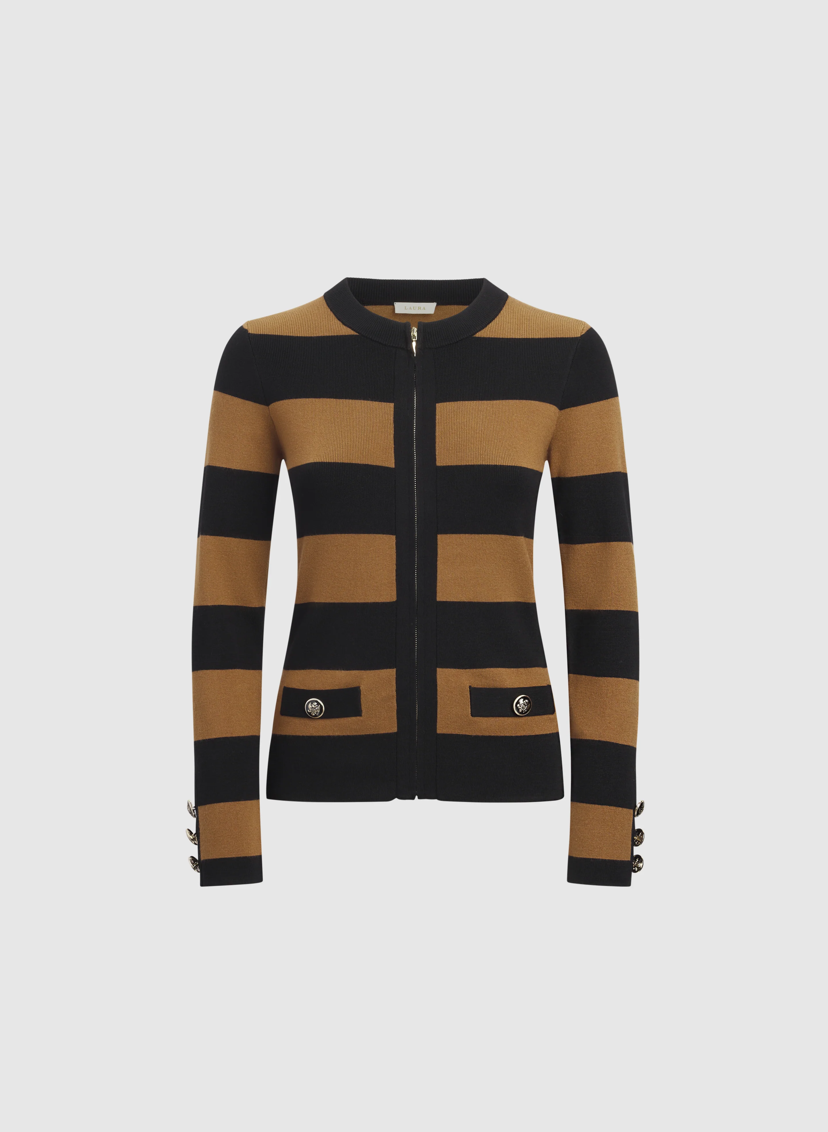 Stripe Zip Cardigan - Image 6