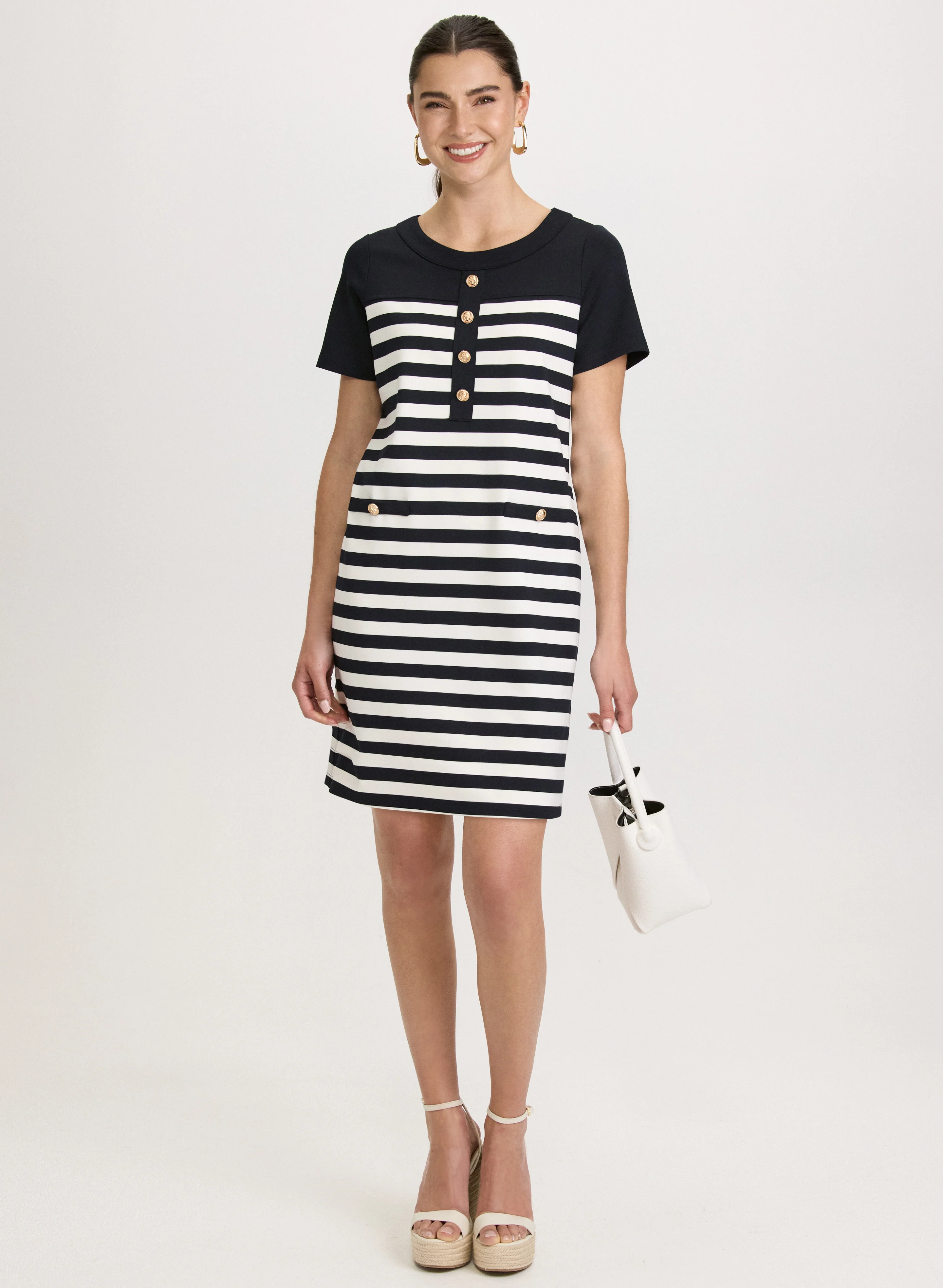 Striped A-Line Dress