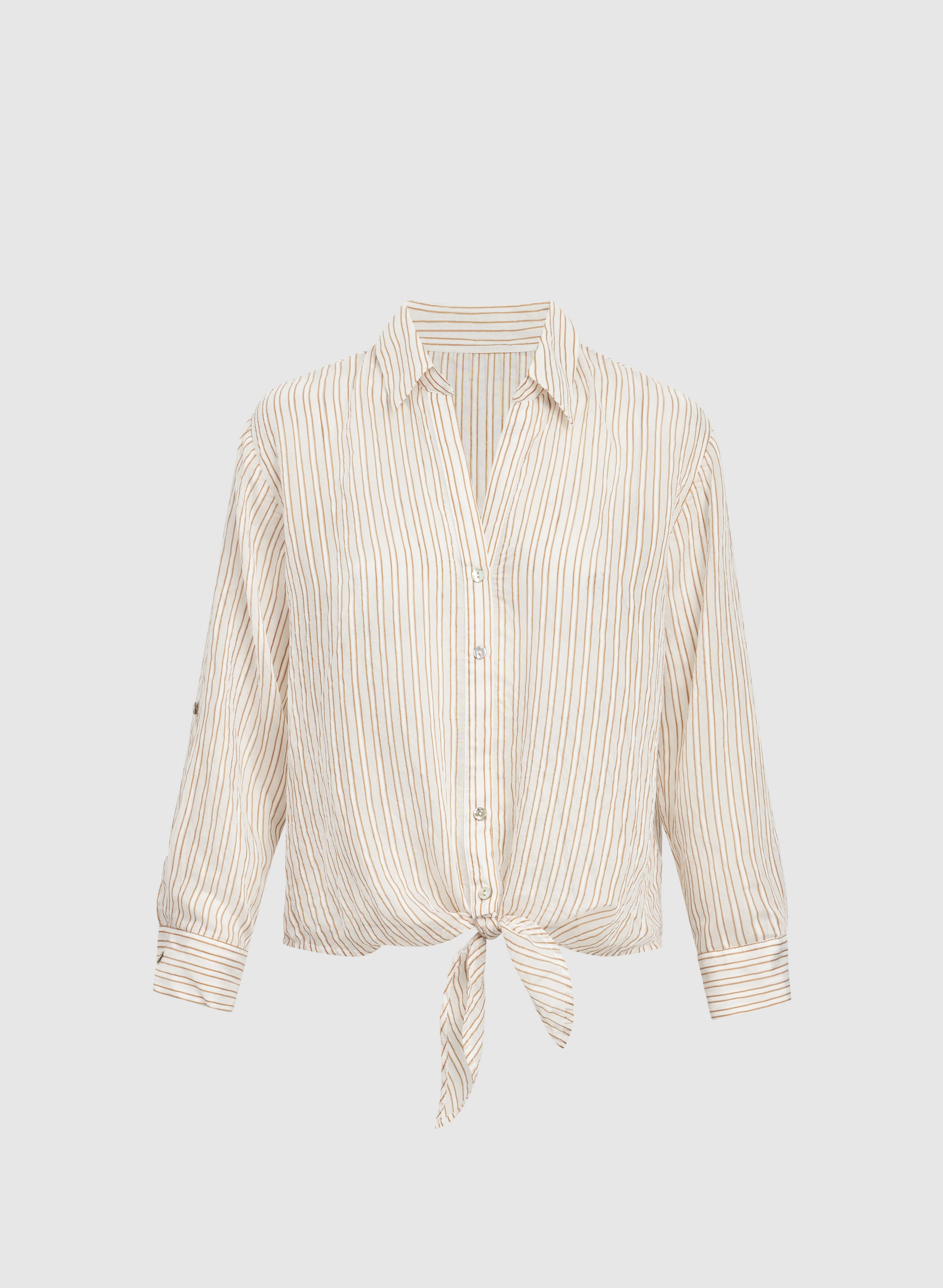 Striped Button-Down Blouse - Image 7