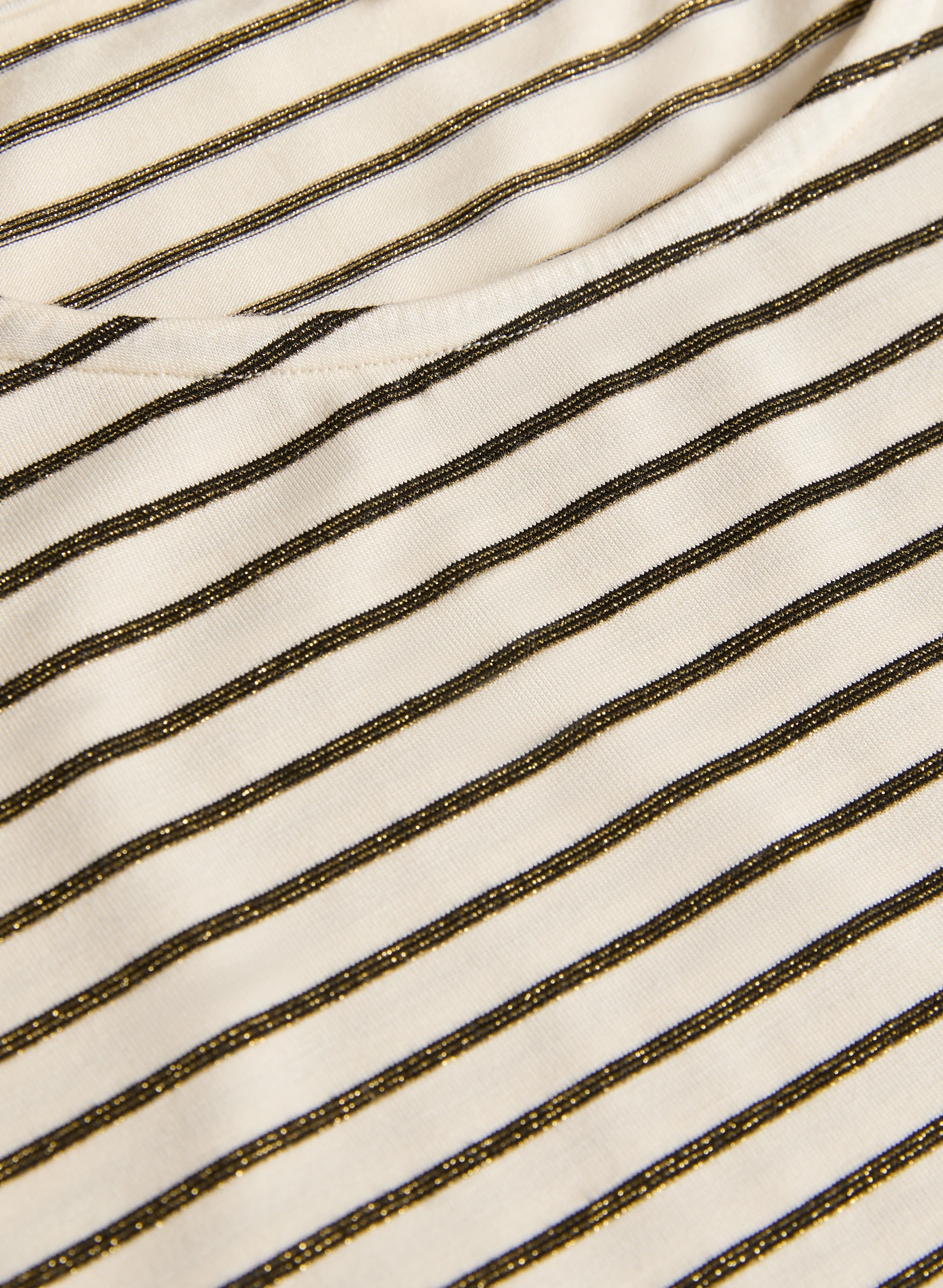 Striped Cap Sleeve T-Shirt - Image 6