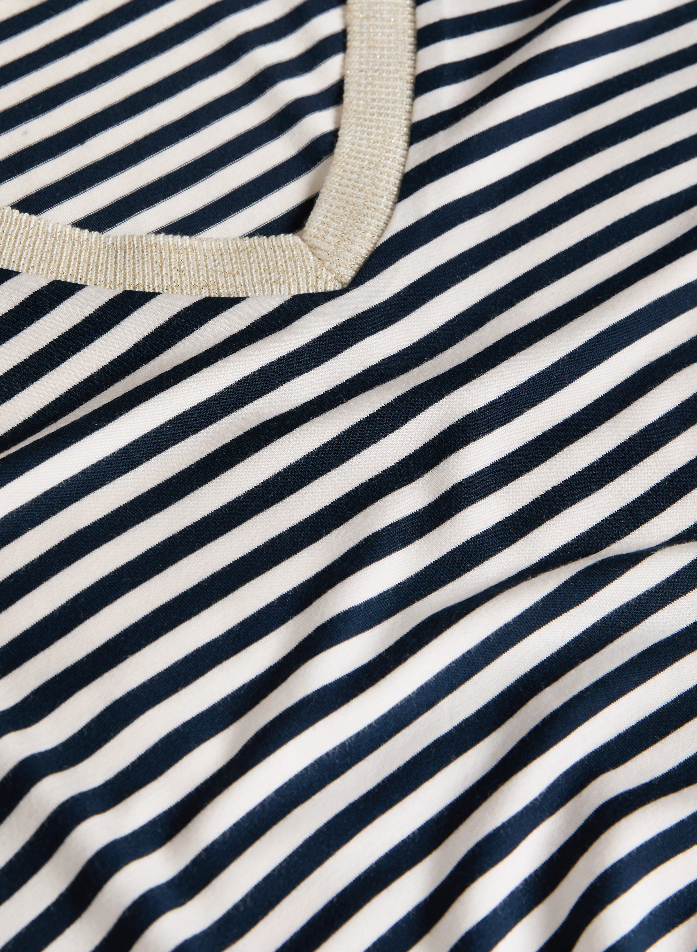Striped Cap Sleeve T-Shirt - Image 7