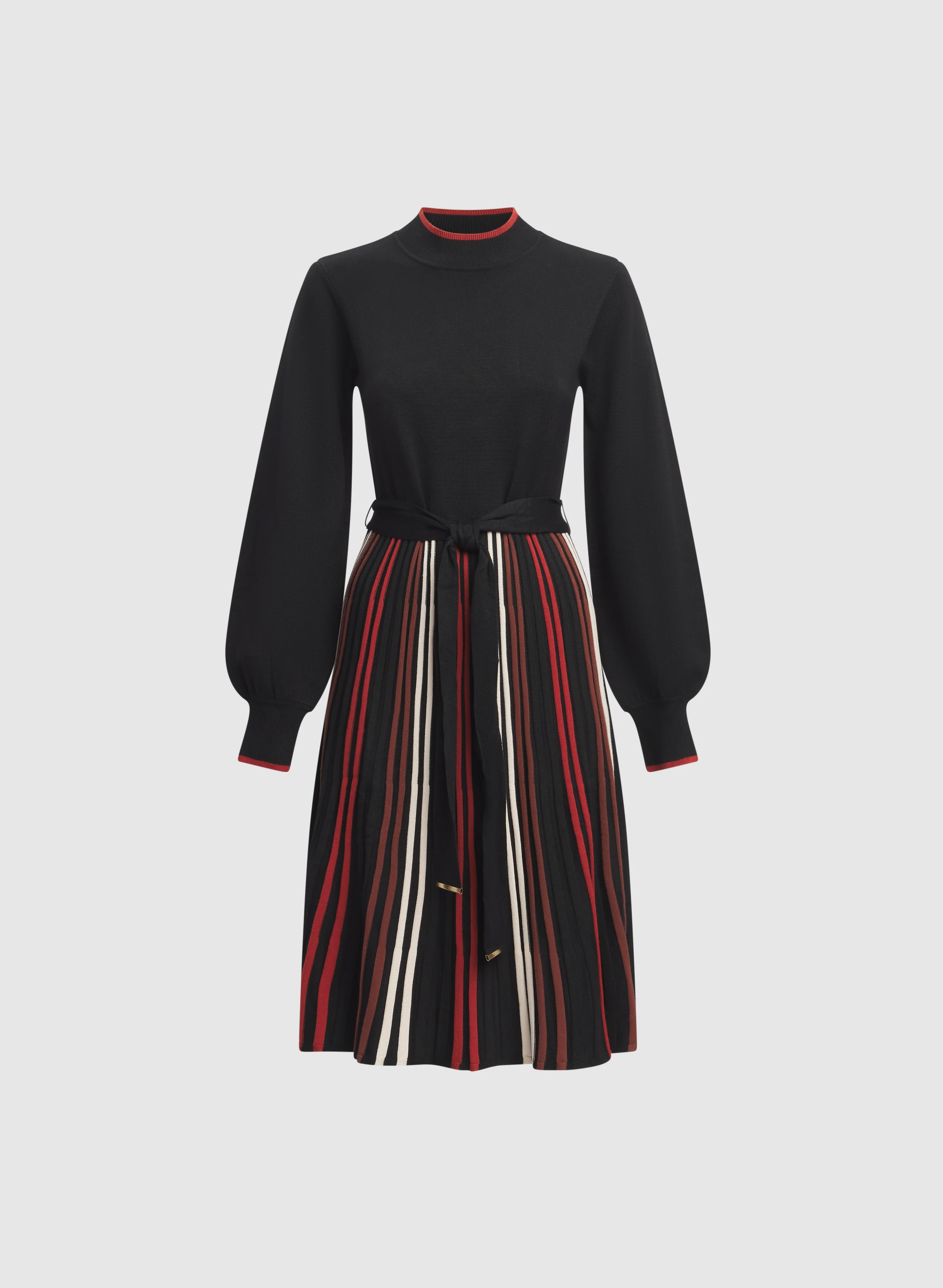 Striped Illusion Sweater Dress - Image 6