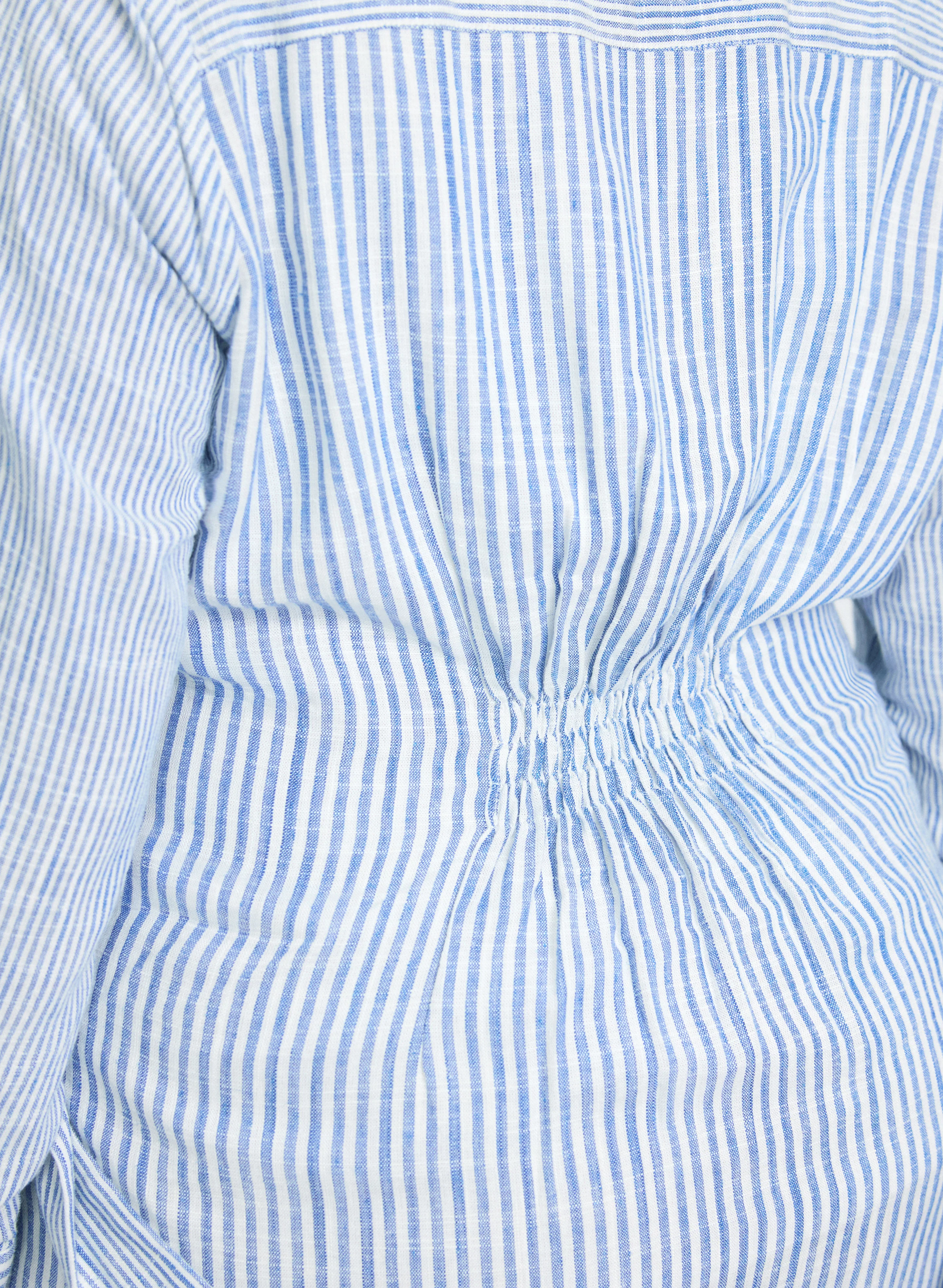 Striped Linen-Blend Shirt Dress - Image 5