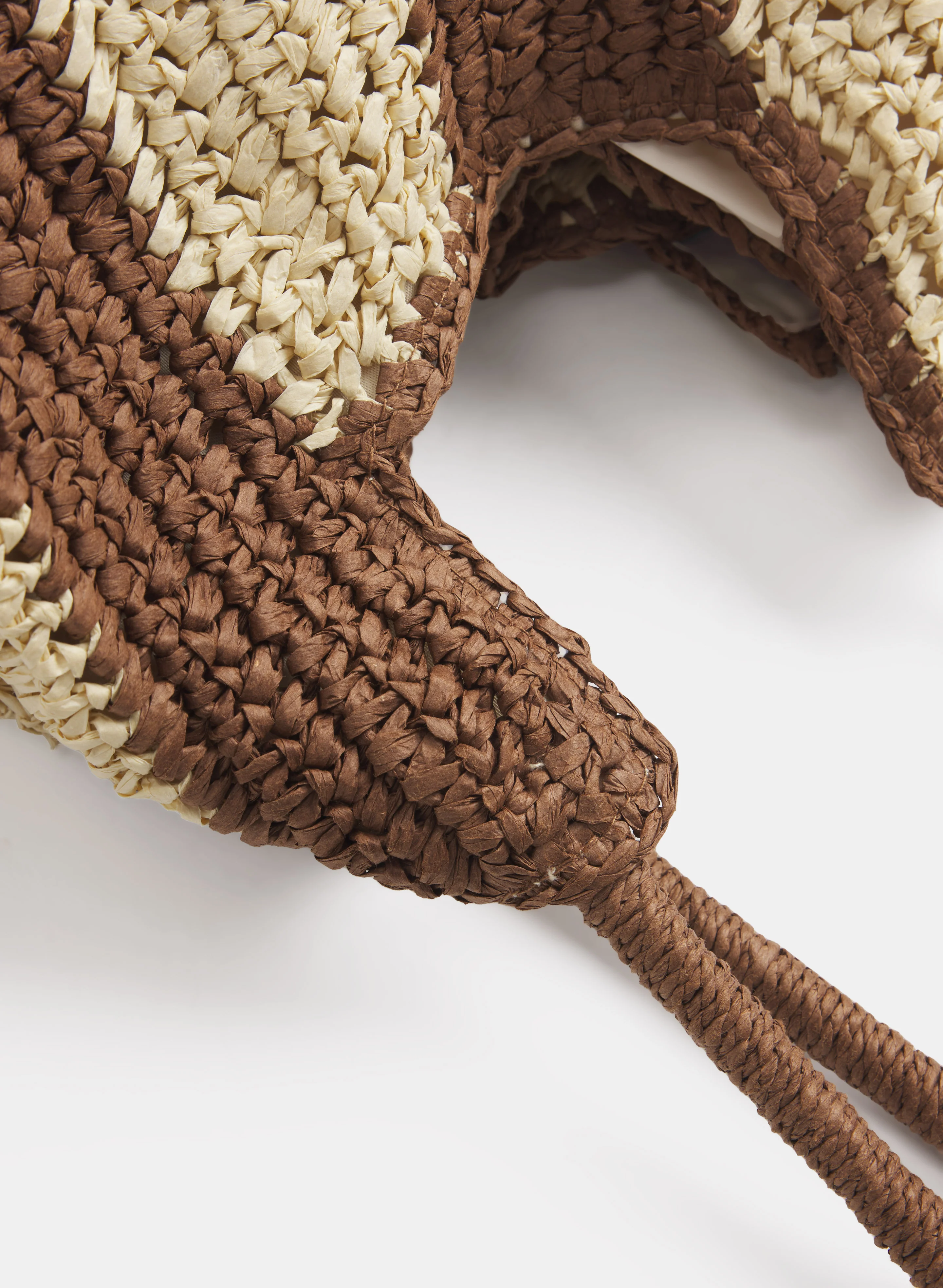Striped Straw Tote - Image 4