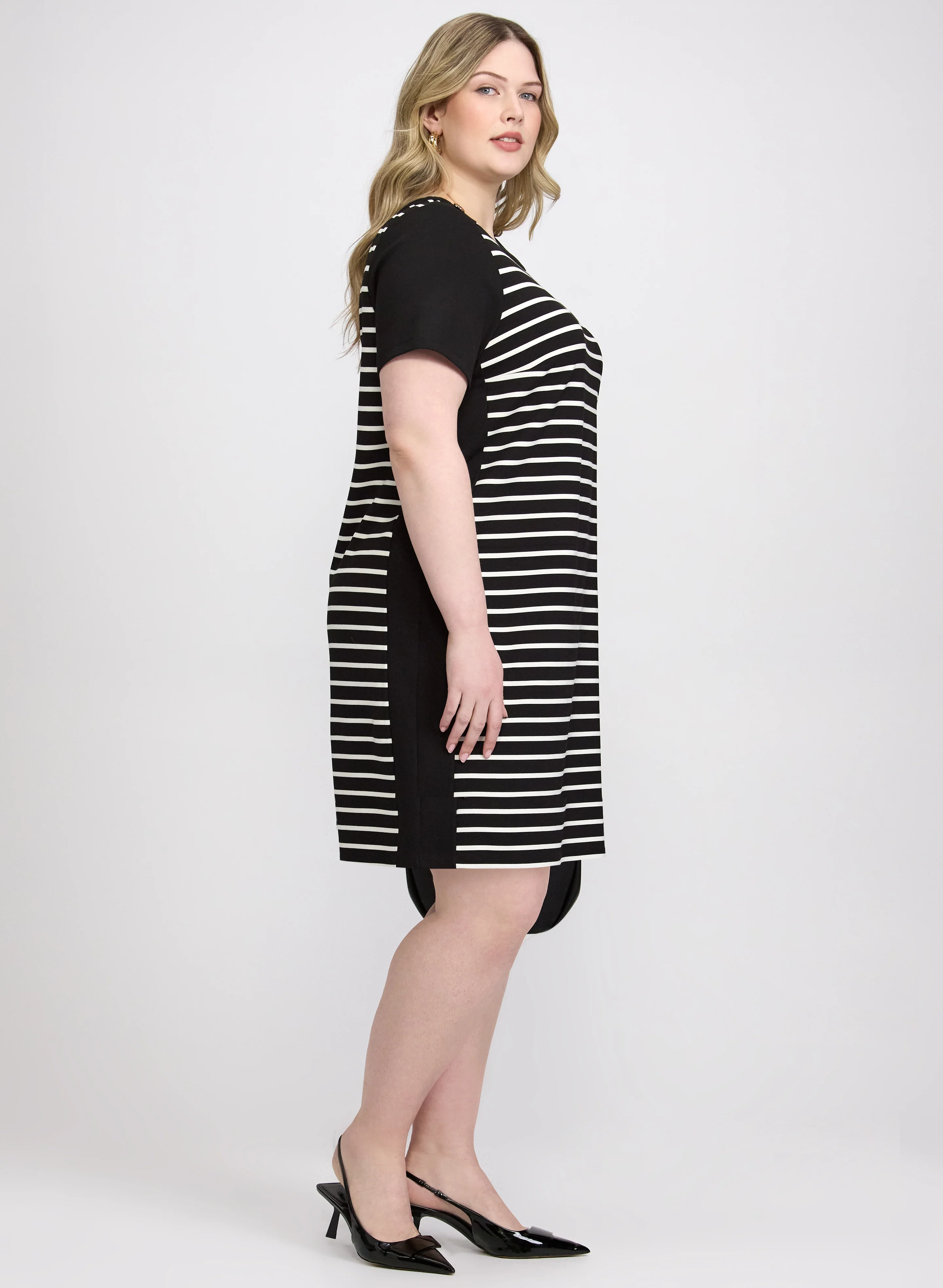 Striped T-Shirt Dress - Image 2
