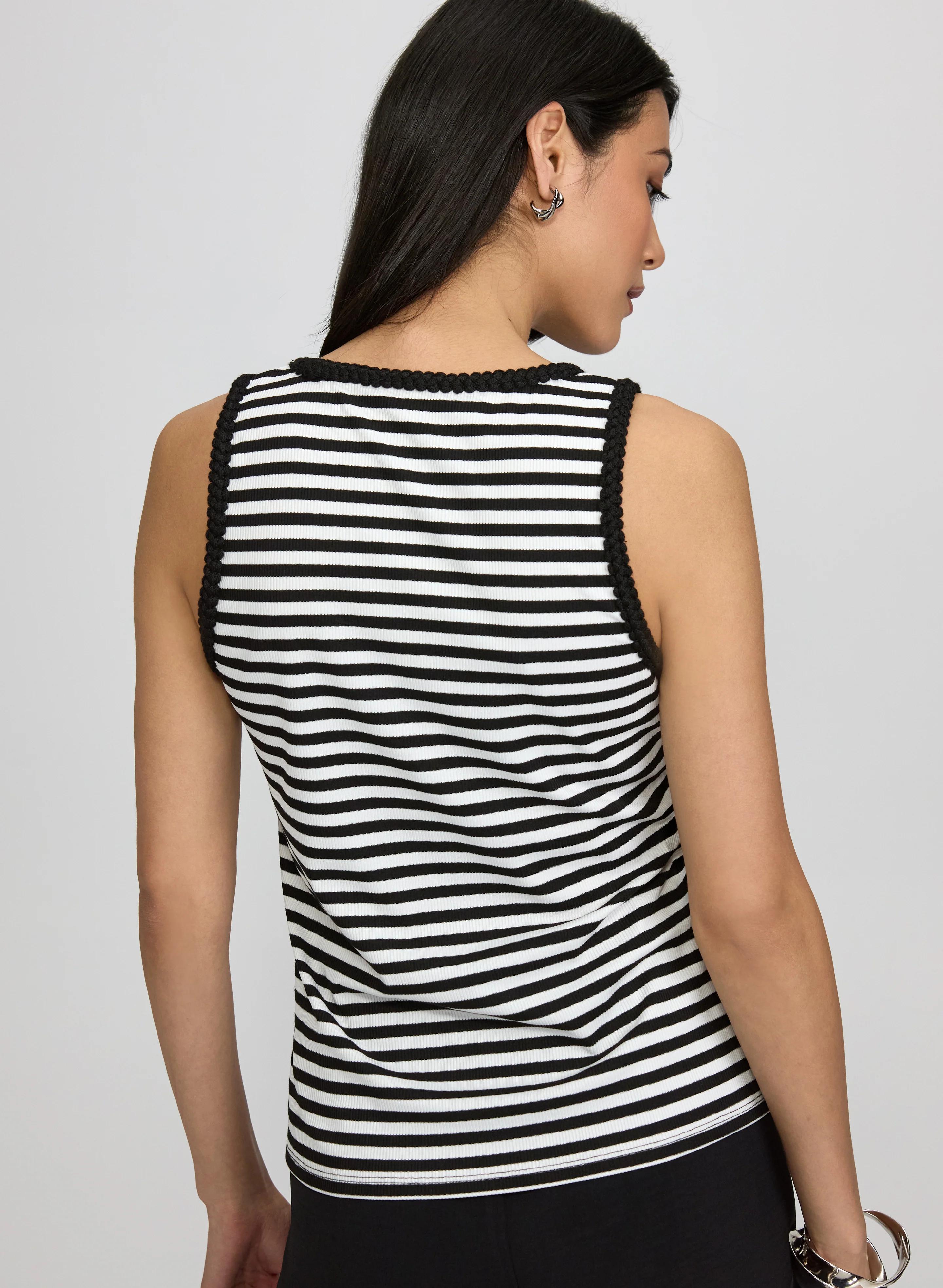 Stripe Scoop Neck Tank Top - Image 4