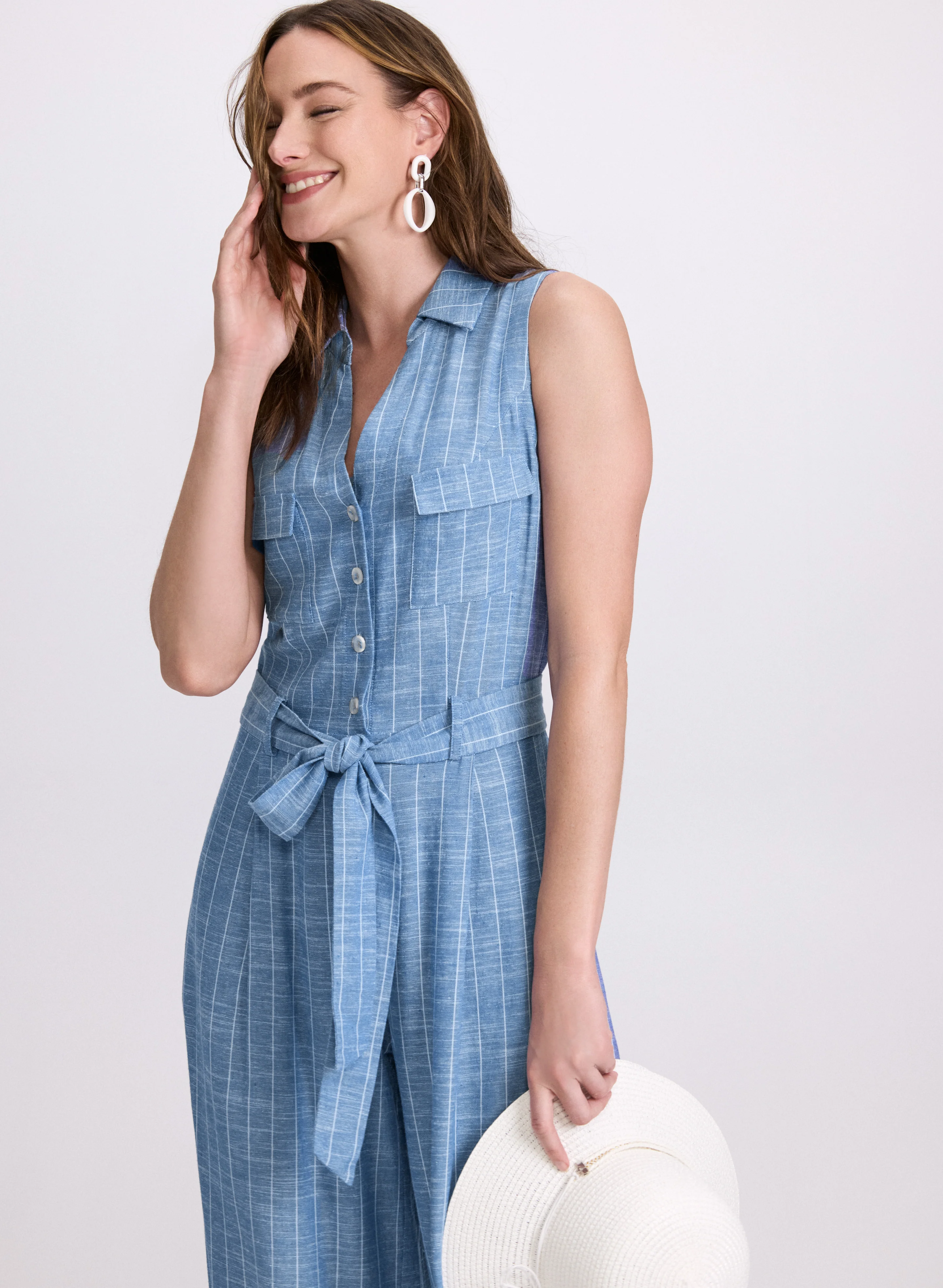 Striped Wide-Leg Jumpsuit - Image 5