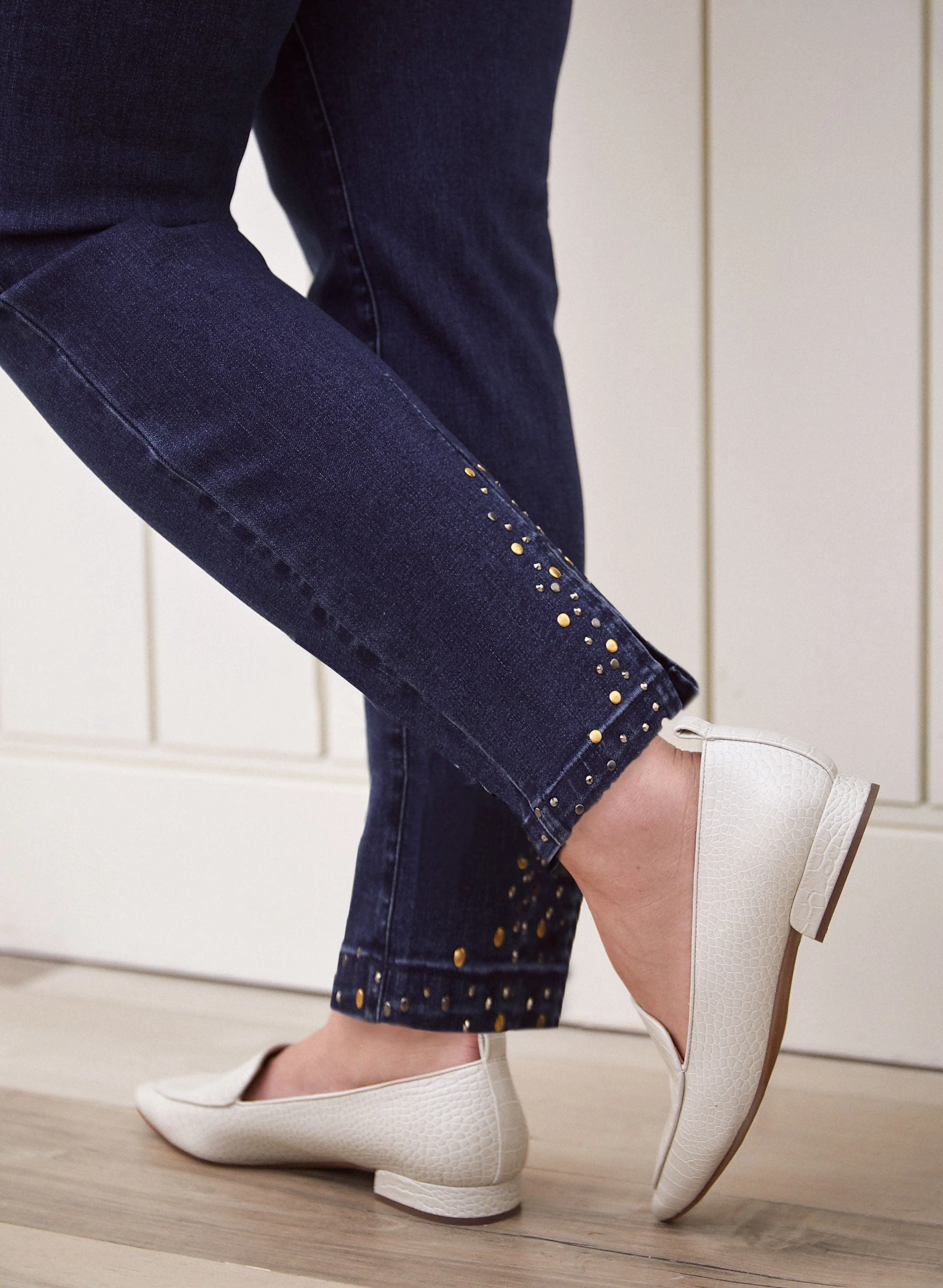 Stud Detail Slim Leg Jeans - Image 3