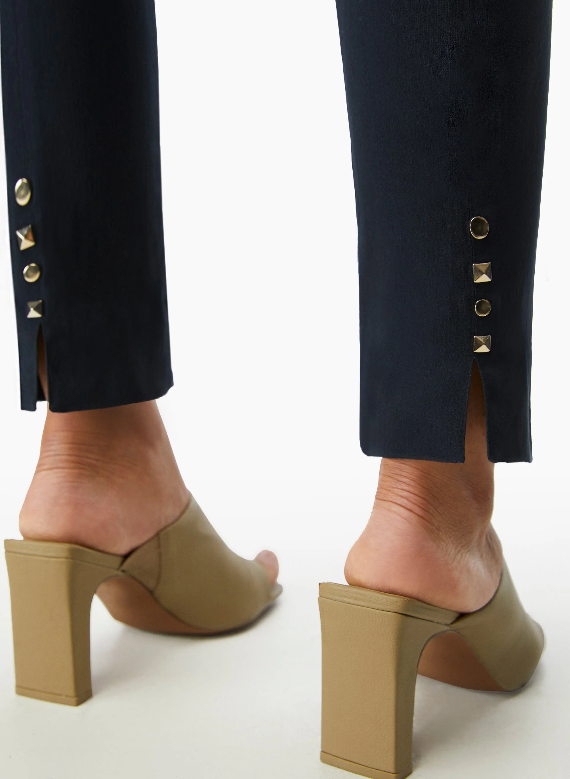 Stud Detail Slim Leg Pants - Image 3