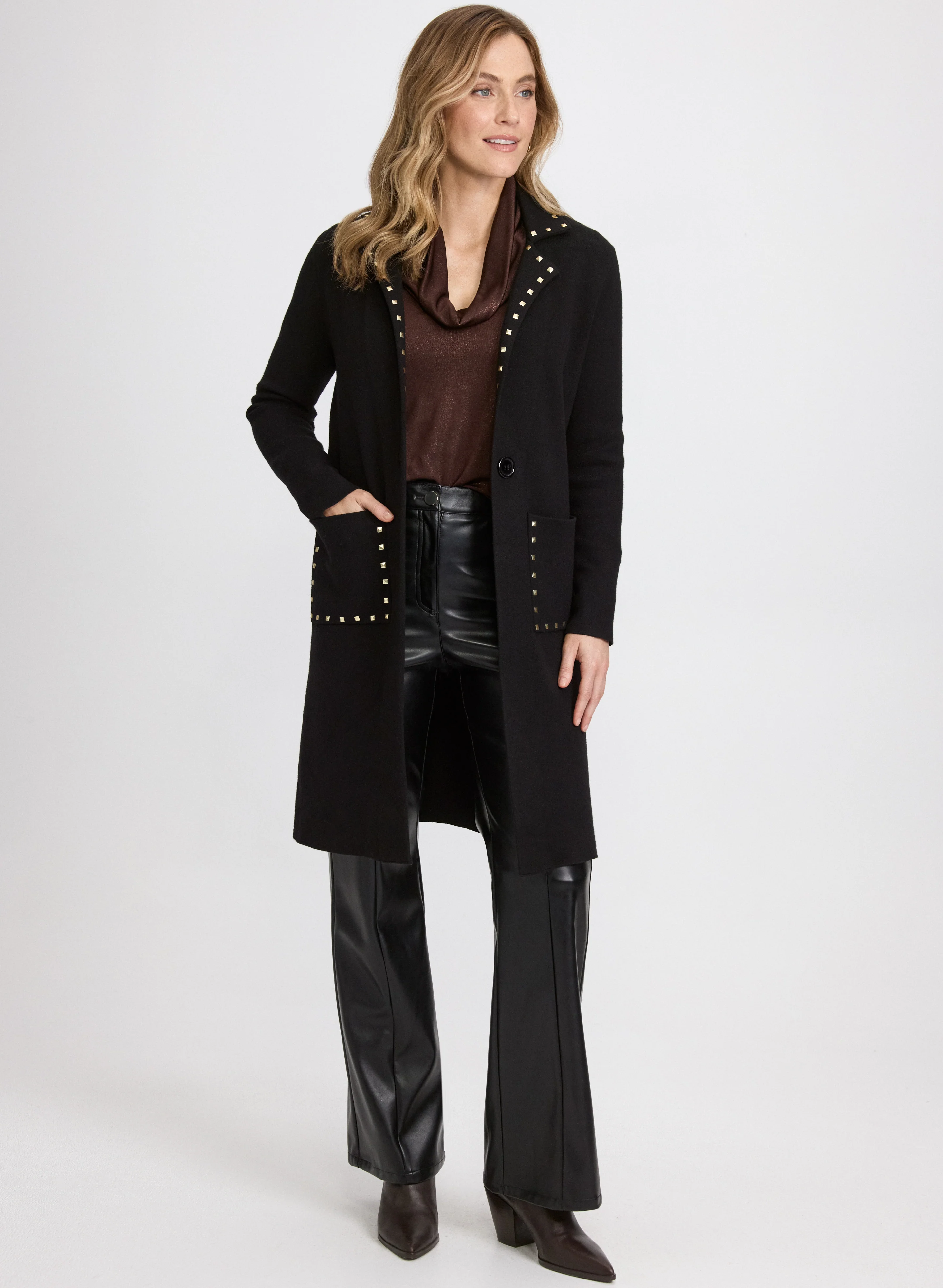 Stud Embellished Cardigan - Image 3