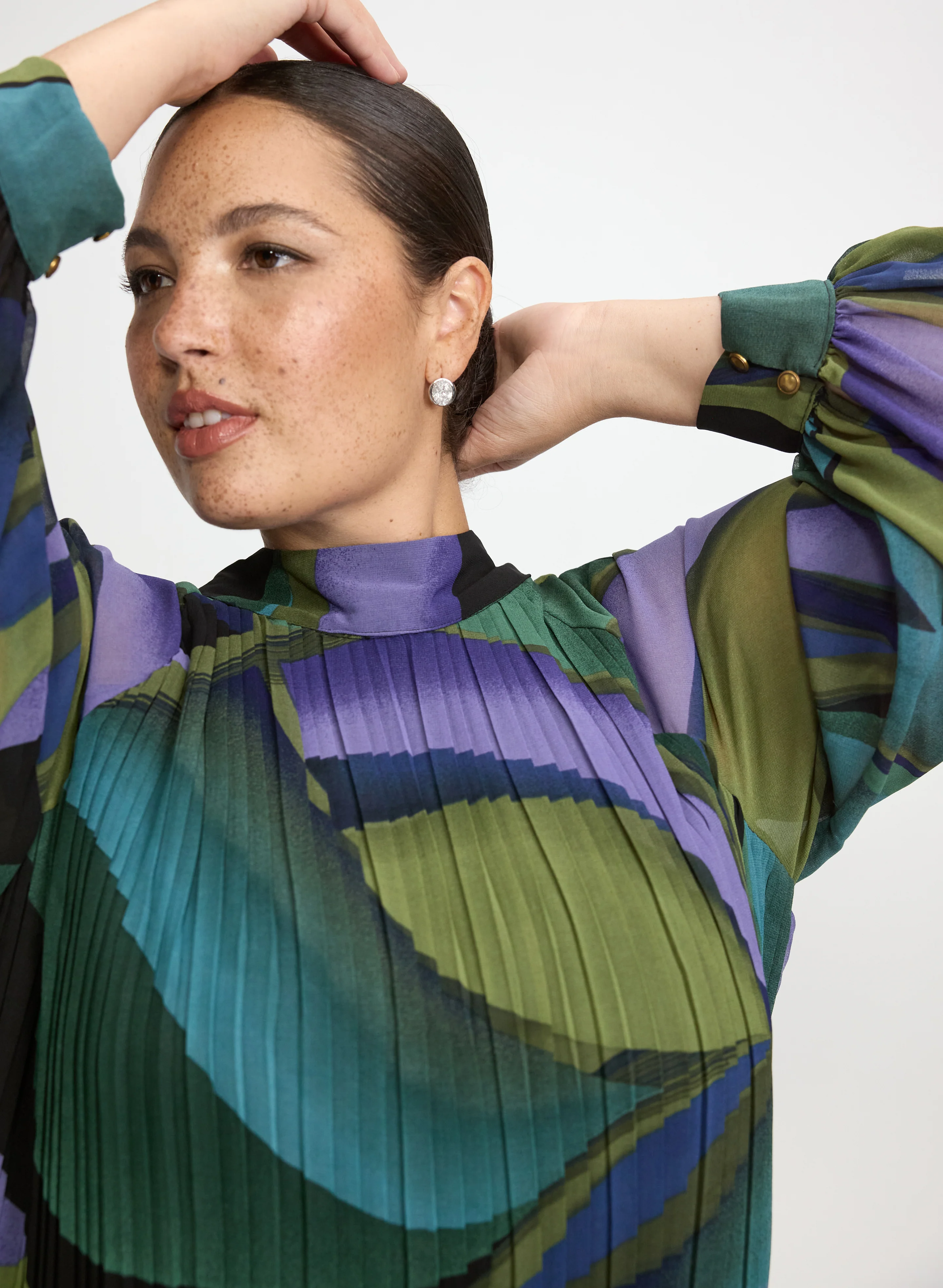 Swirl Chiffon Dress - Image 6