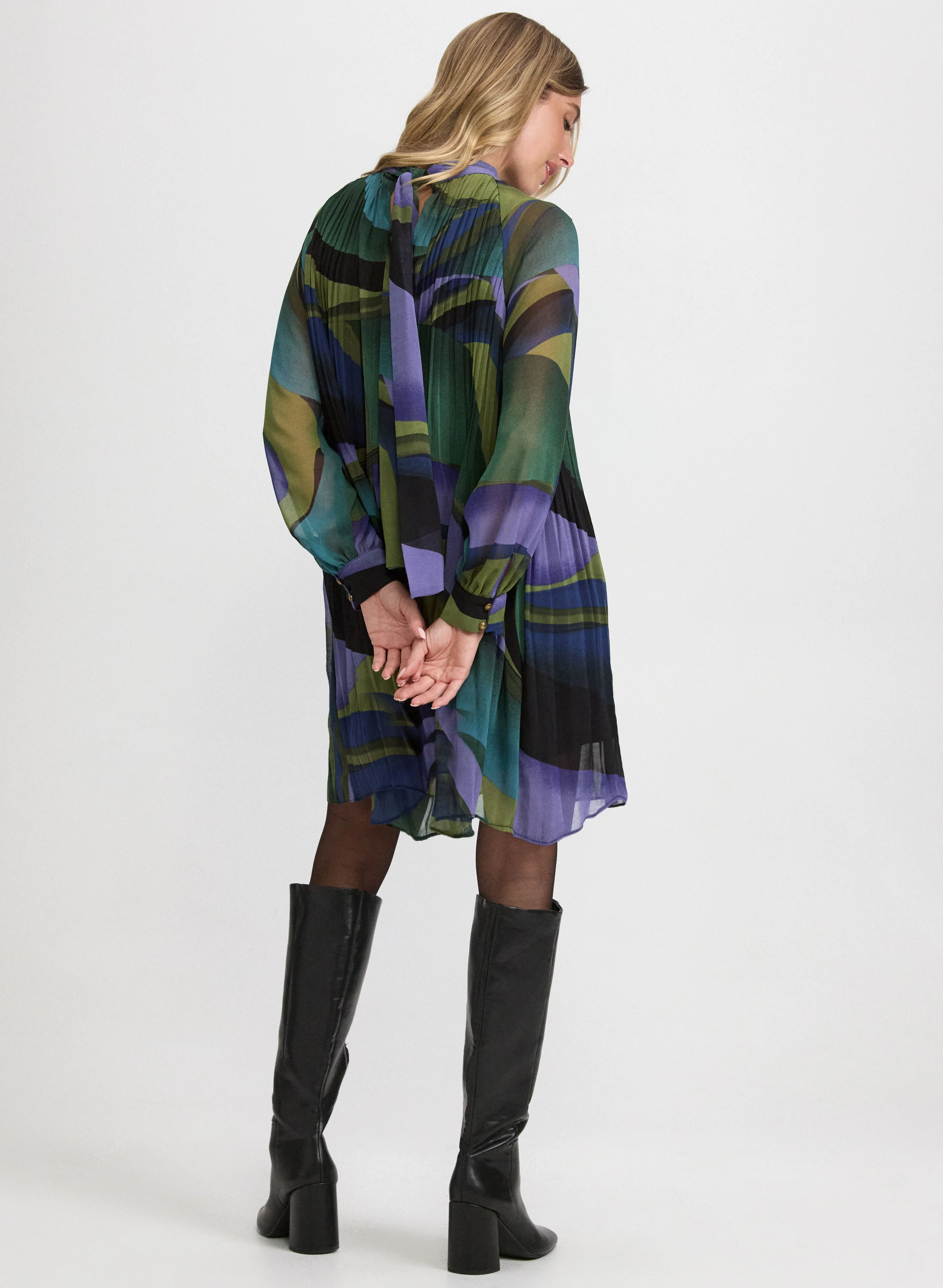 Swirl Chiffon Dress - Image 3