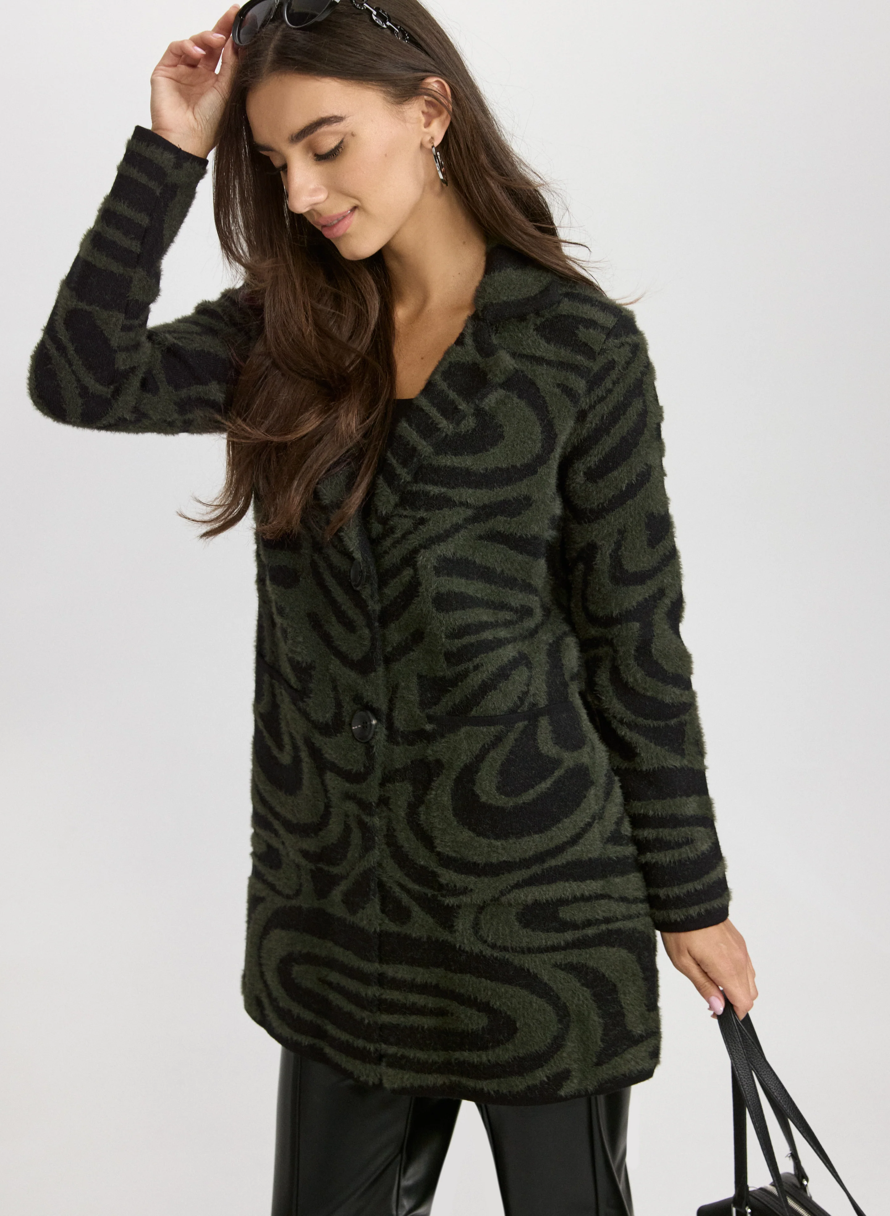 Swirl Print Coatigan - Image 2