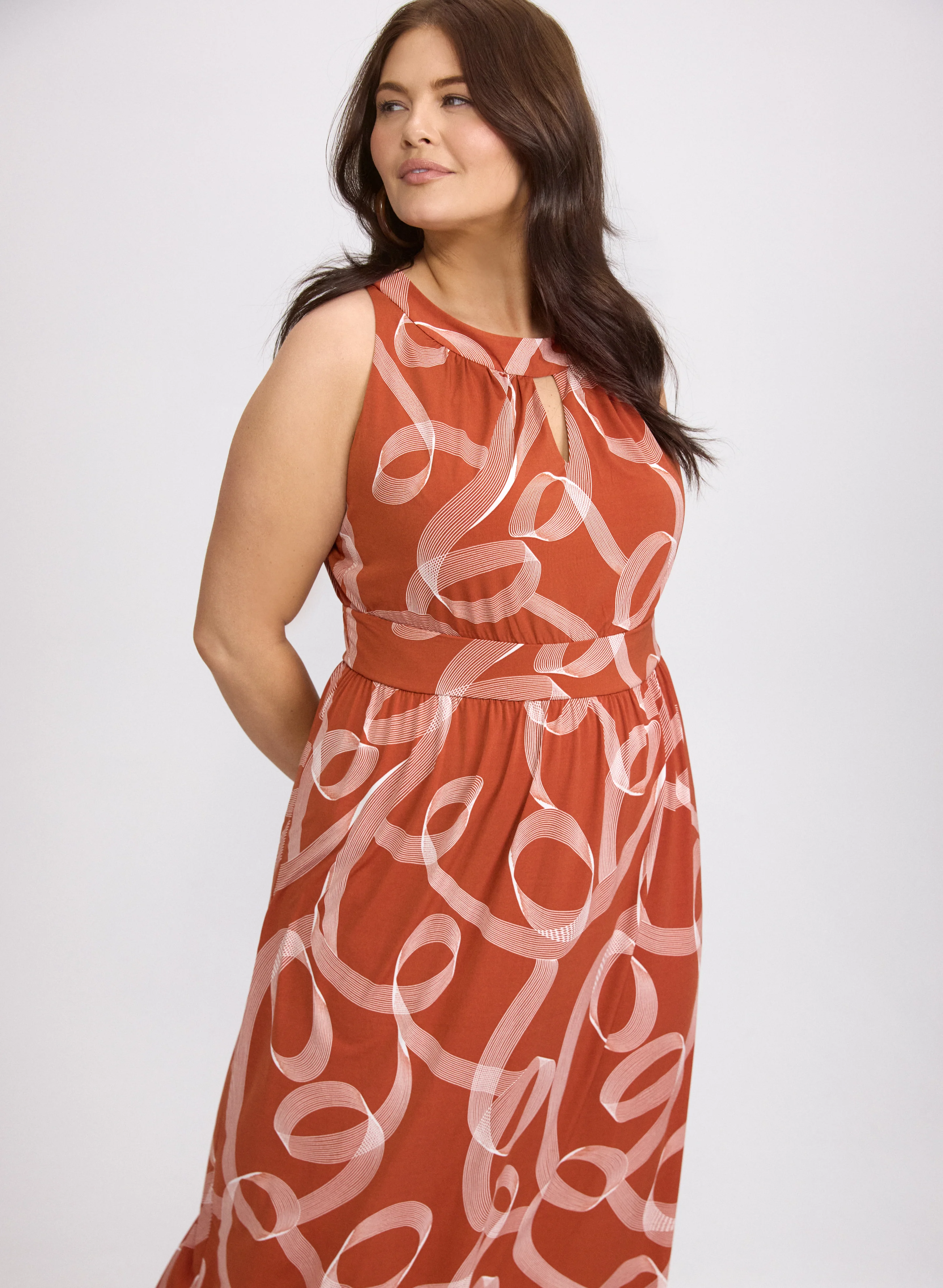 Swirl Printed Maxi Dress - Image 5