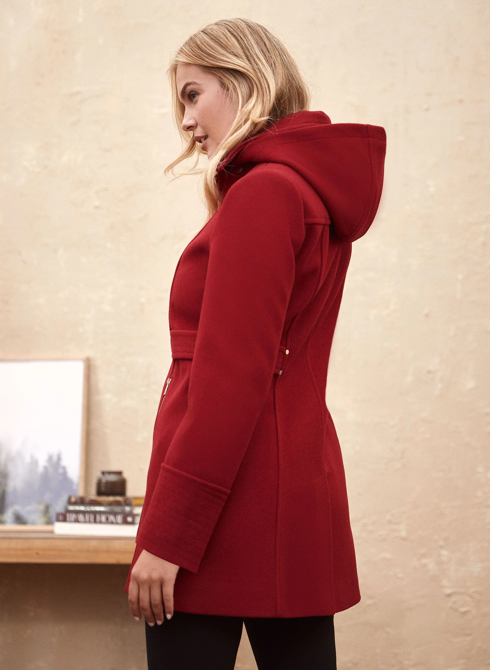 Tab Detail Wool Blend Coat - Image 2