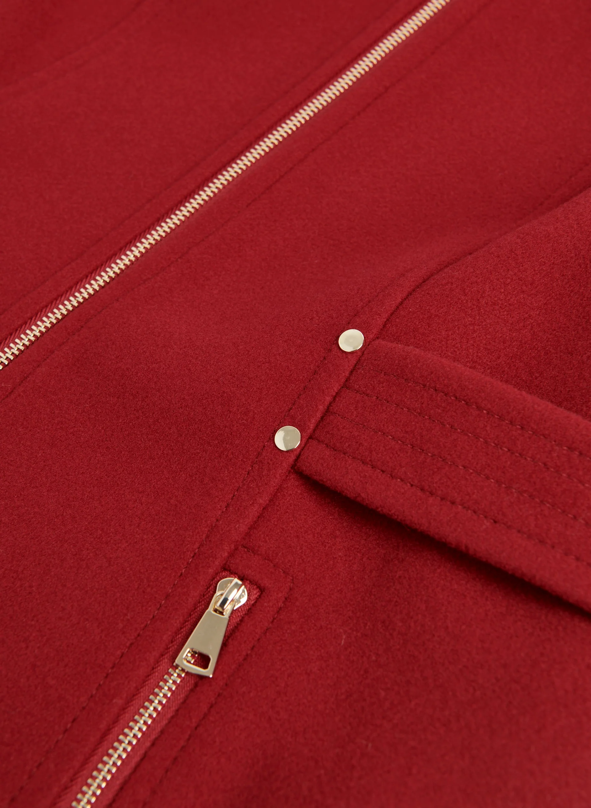 Tab Detail Wool Blend Coat - Image 6