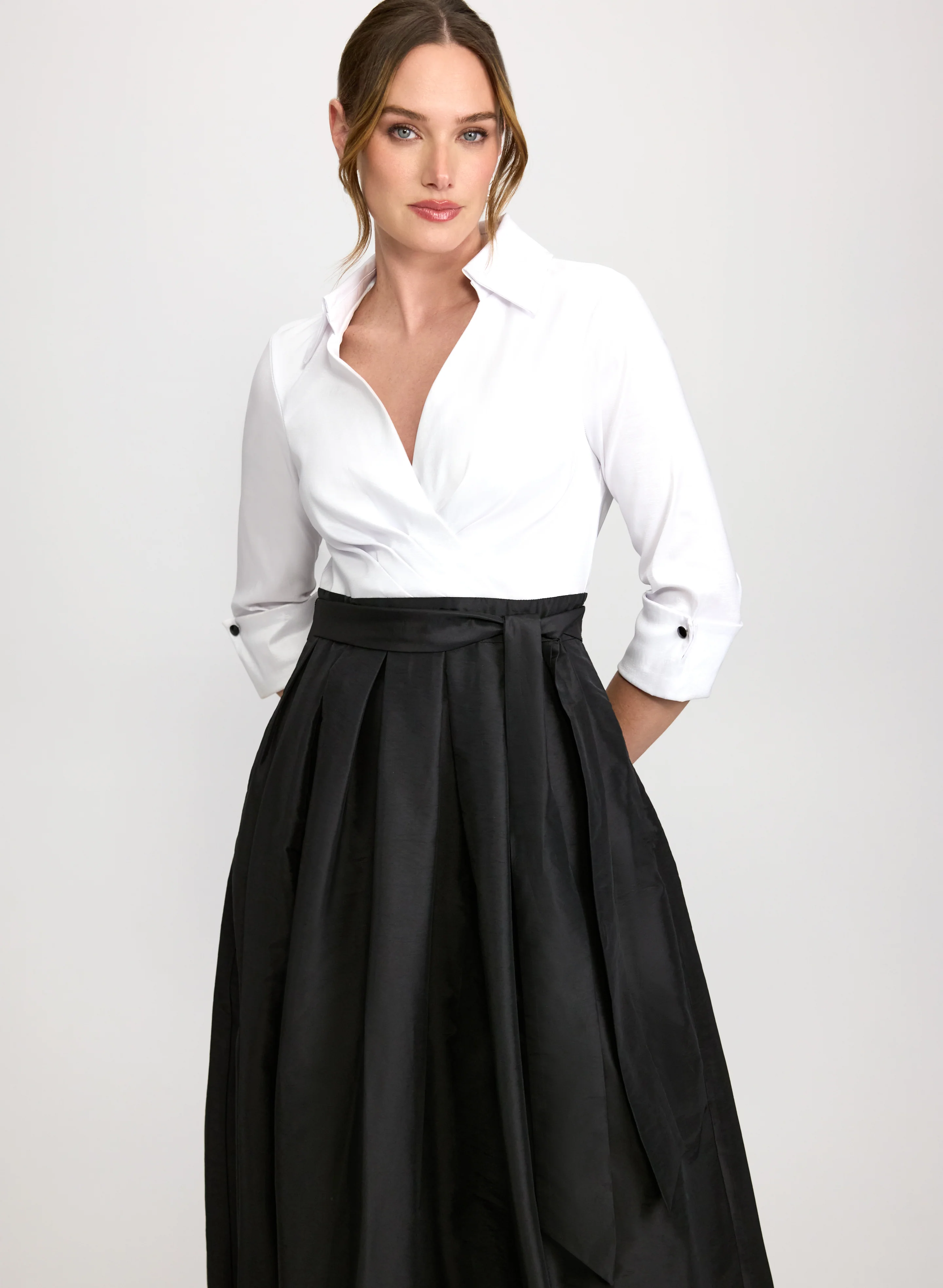 Taffeta Fit & Flare Dress - Image 4