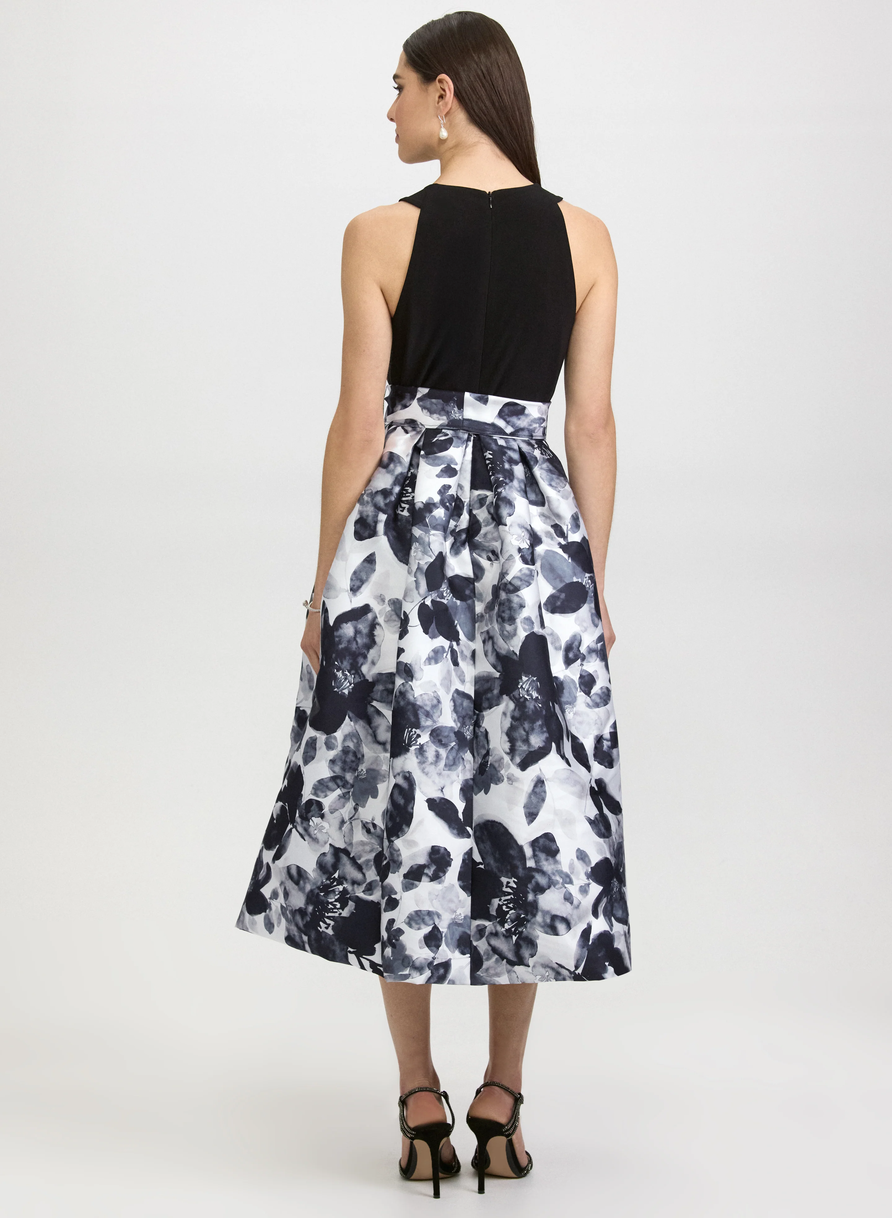 Taffeta Floral Dress - Image 4