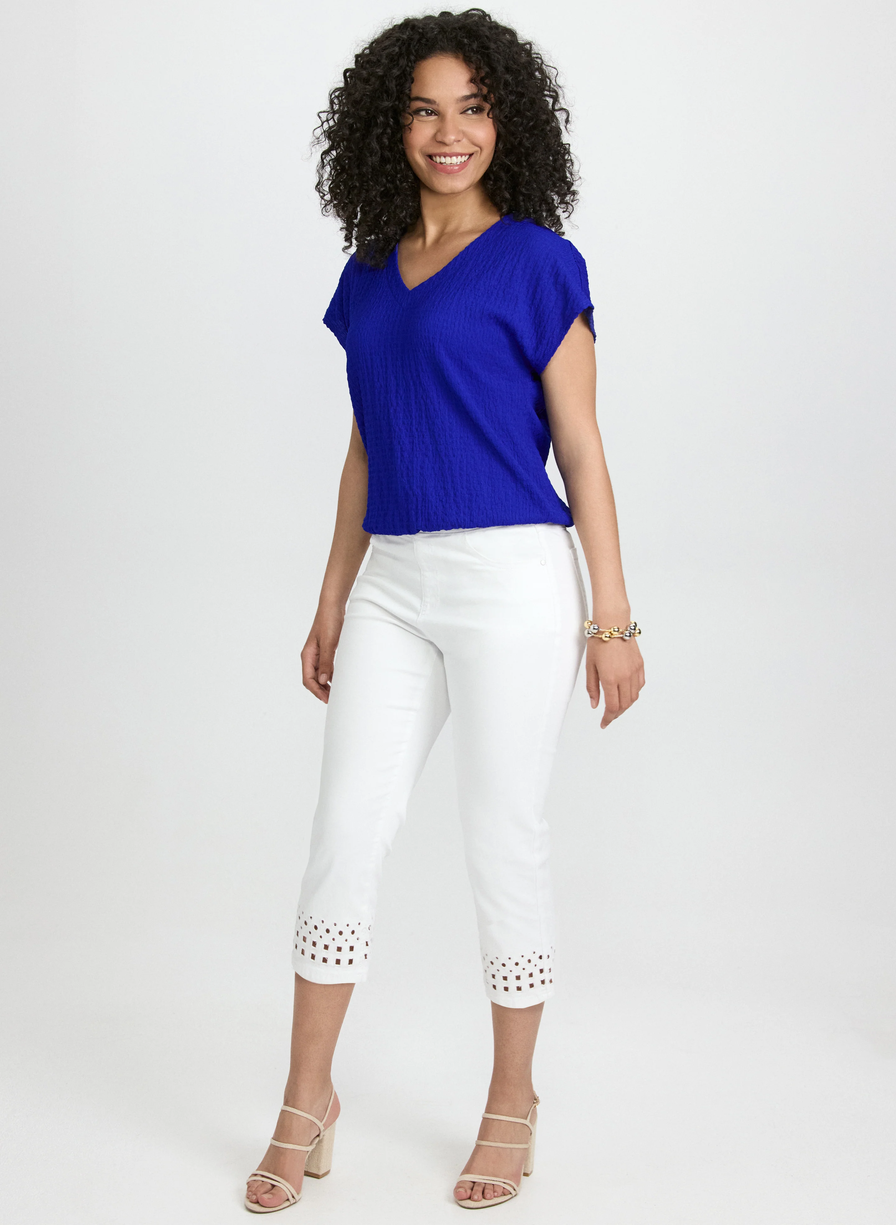 Textured Drop Shoulder Top - Image 3