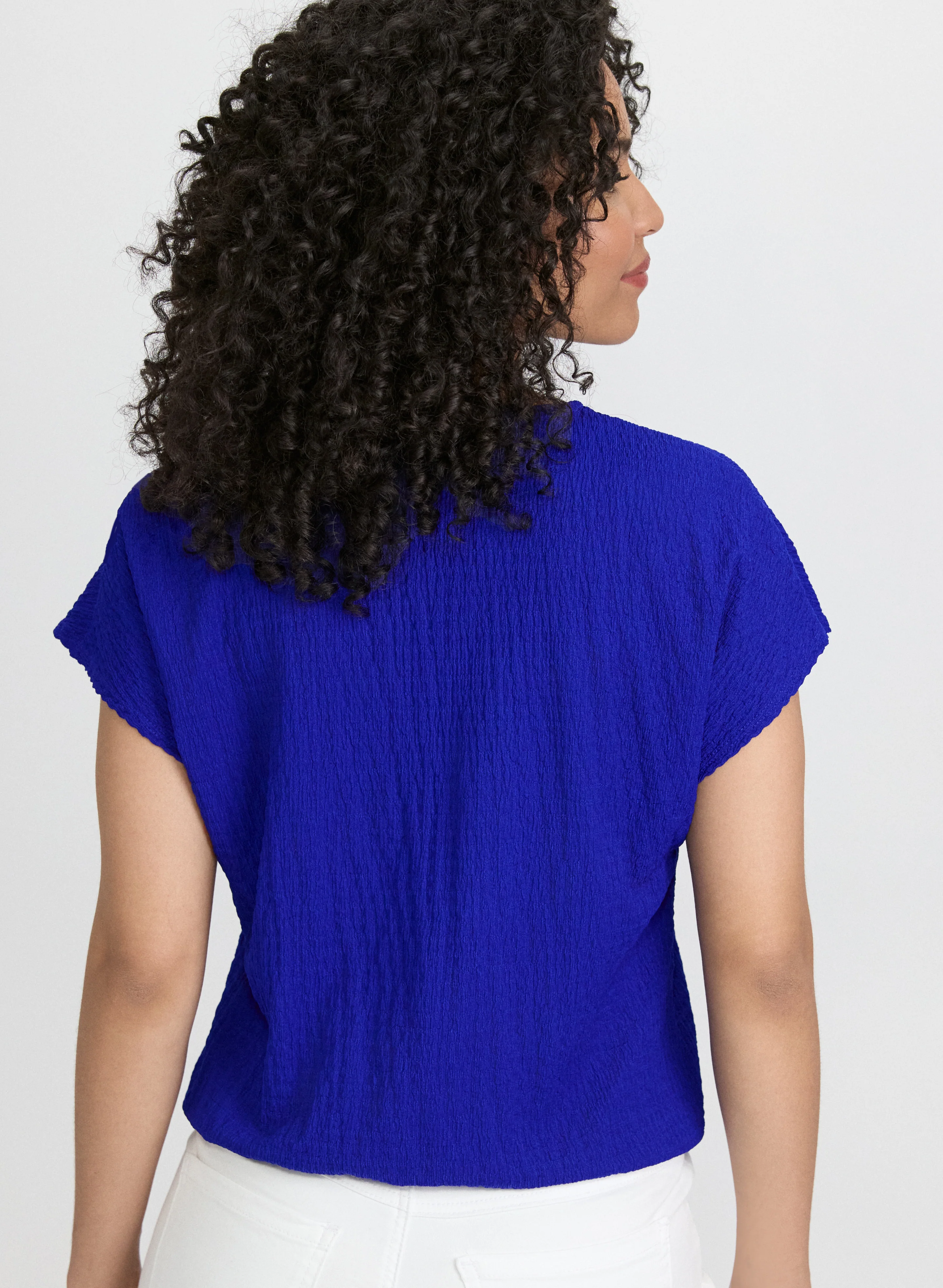 Textured Drop Shoulder Top - Image 4