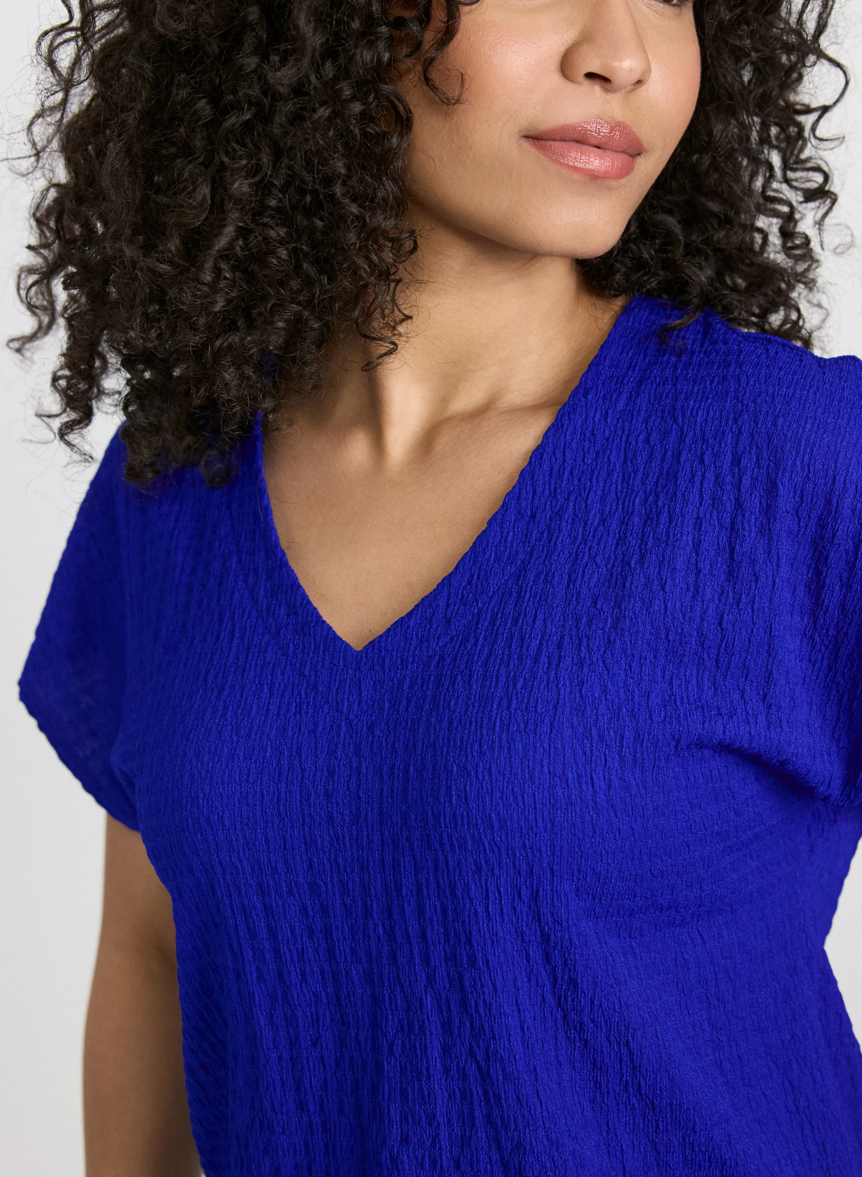 Textured Drop Shoulder Top - Image 5