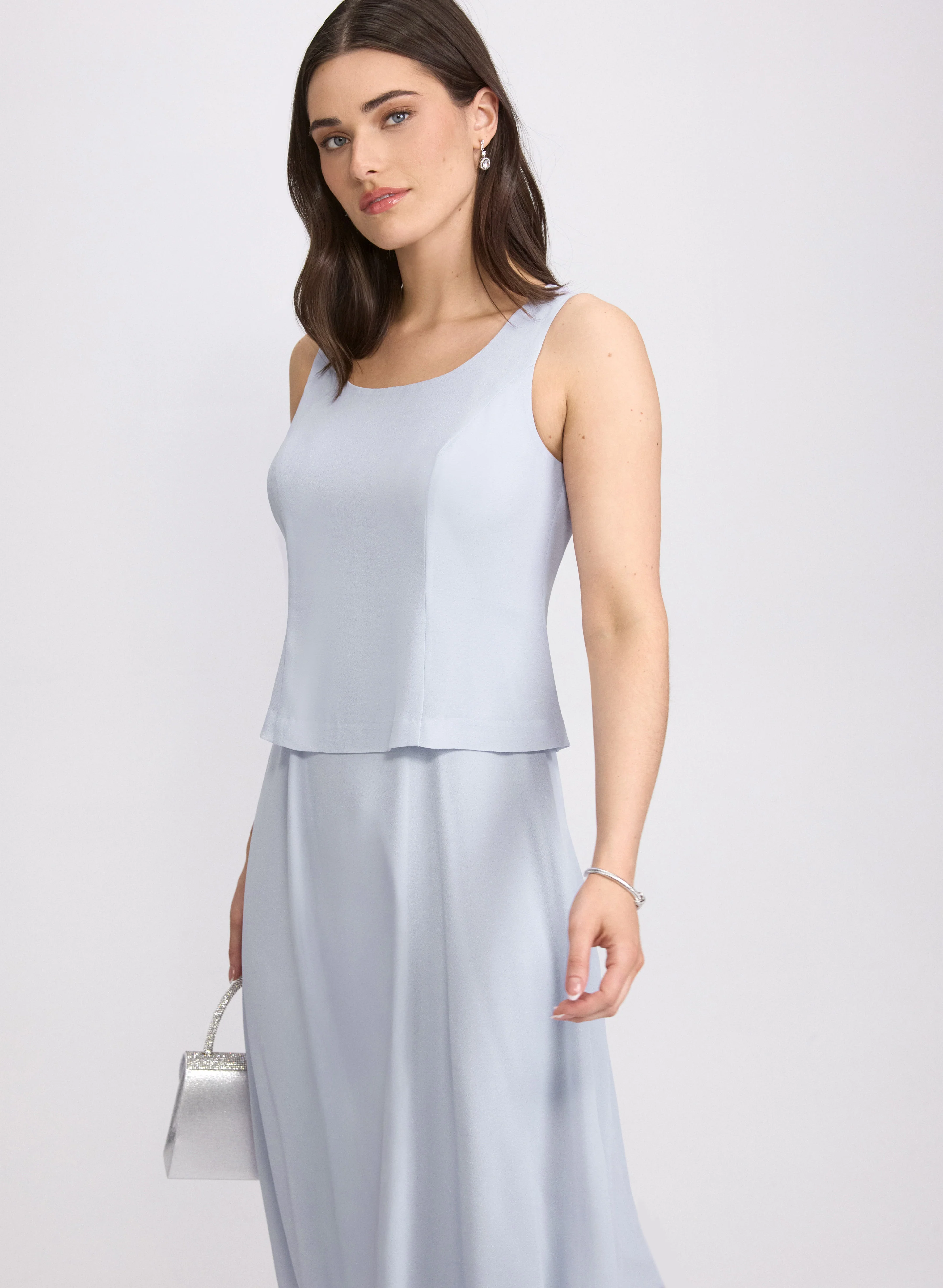 Textured Jacket & Chiffon Dress Set - Image 8