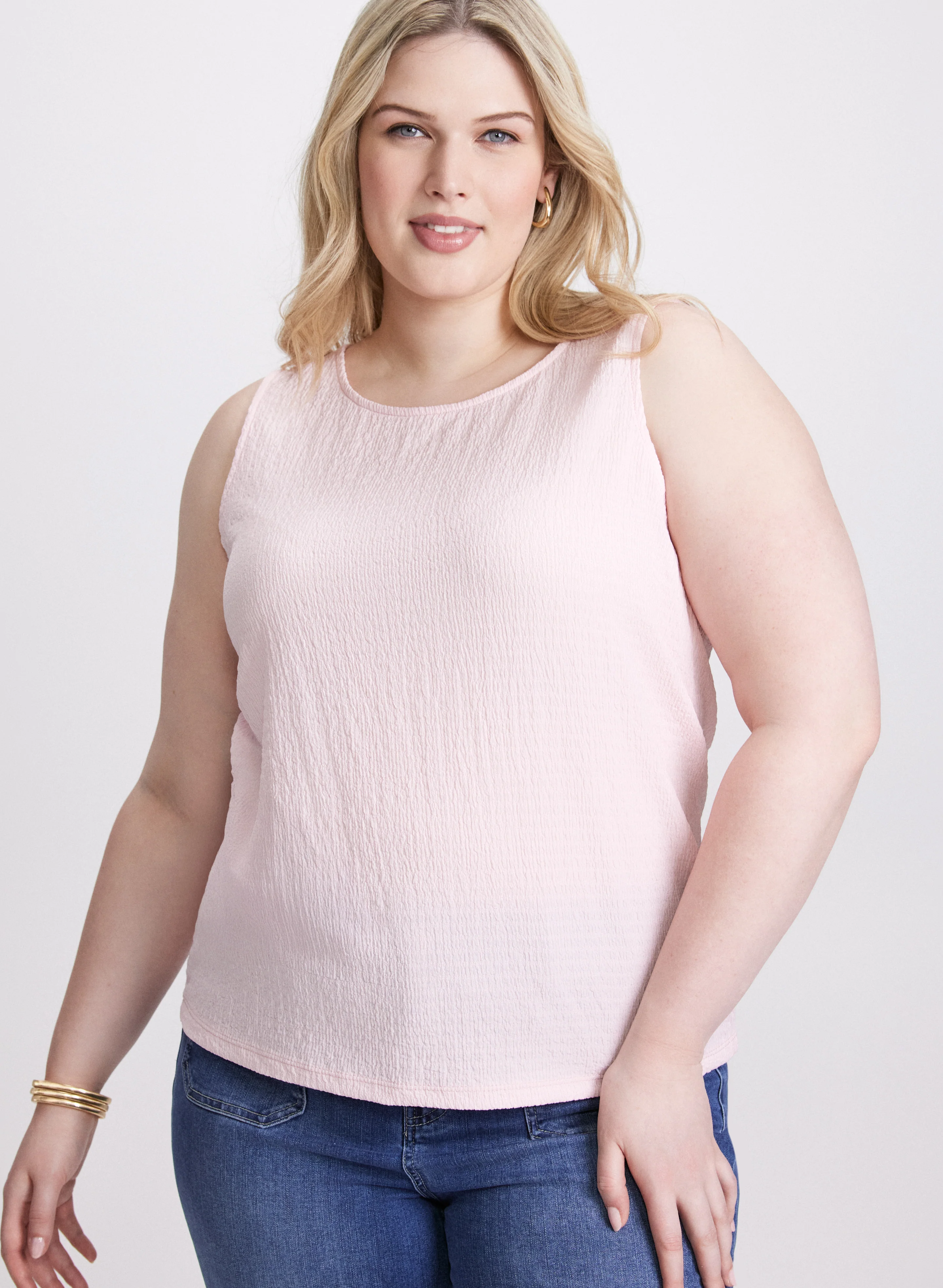 Sleeveless Textured Top - Image 2