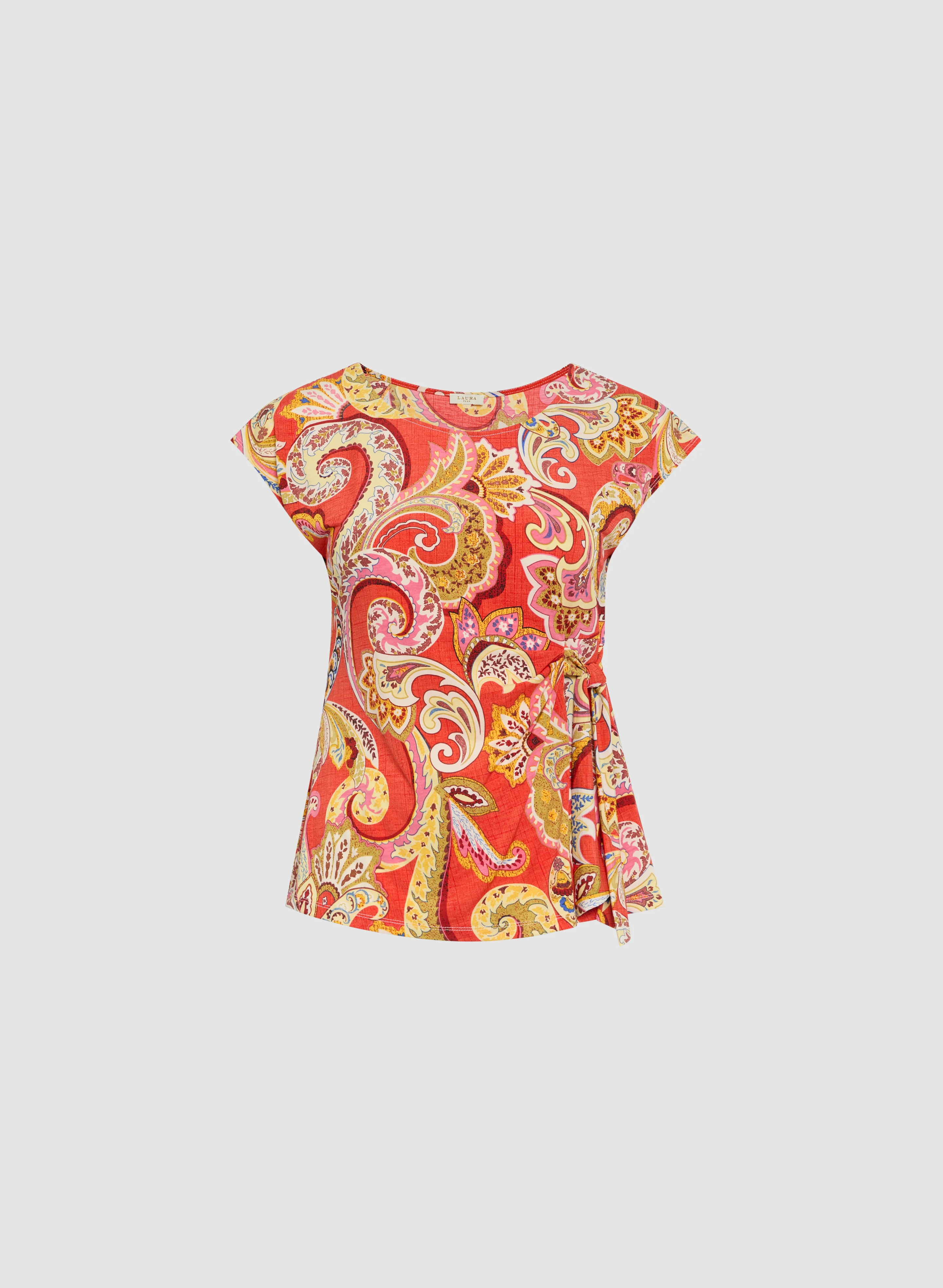 Tie Detail Paisley Top - Image 6