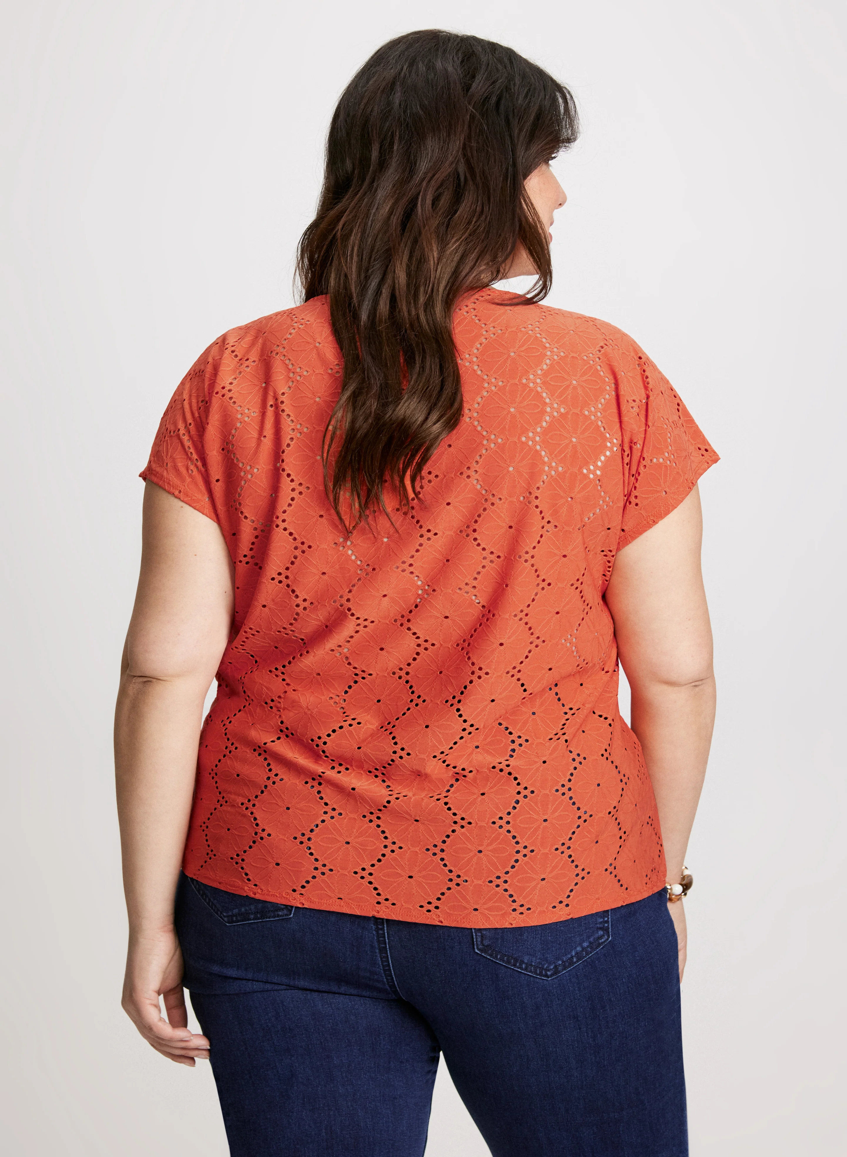 Tie-Front Eyelet Top - Image 4