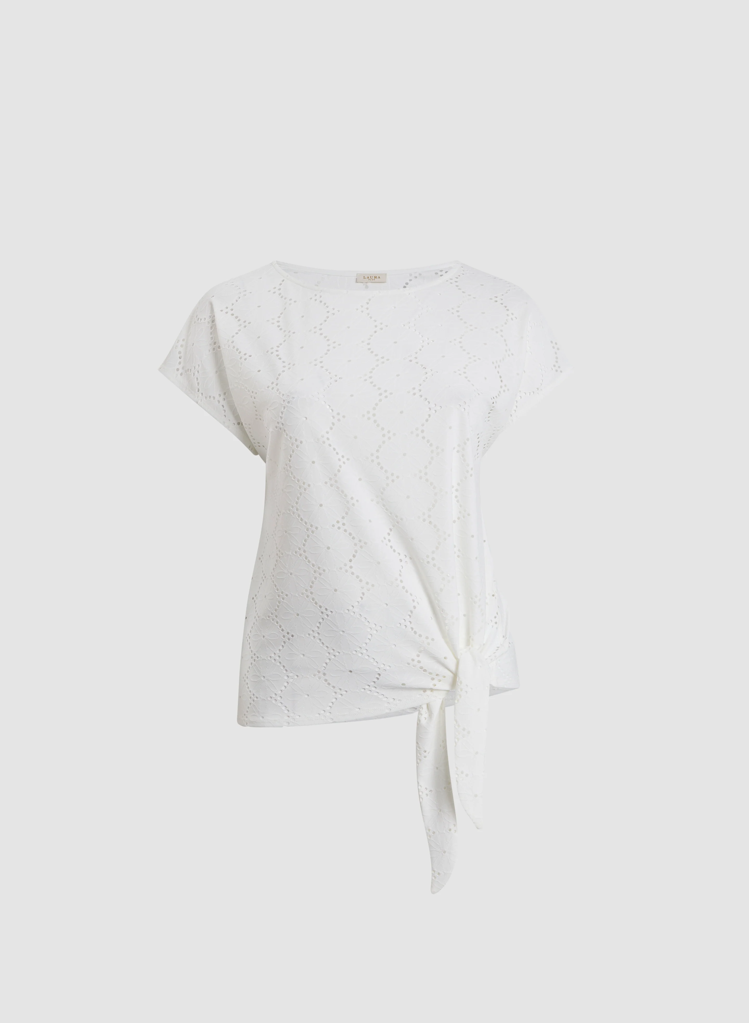 Tie-Front Eyelet Top - Image 6