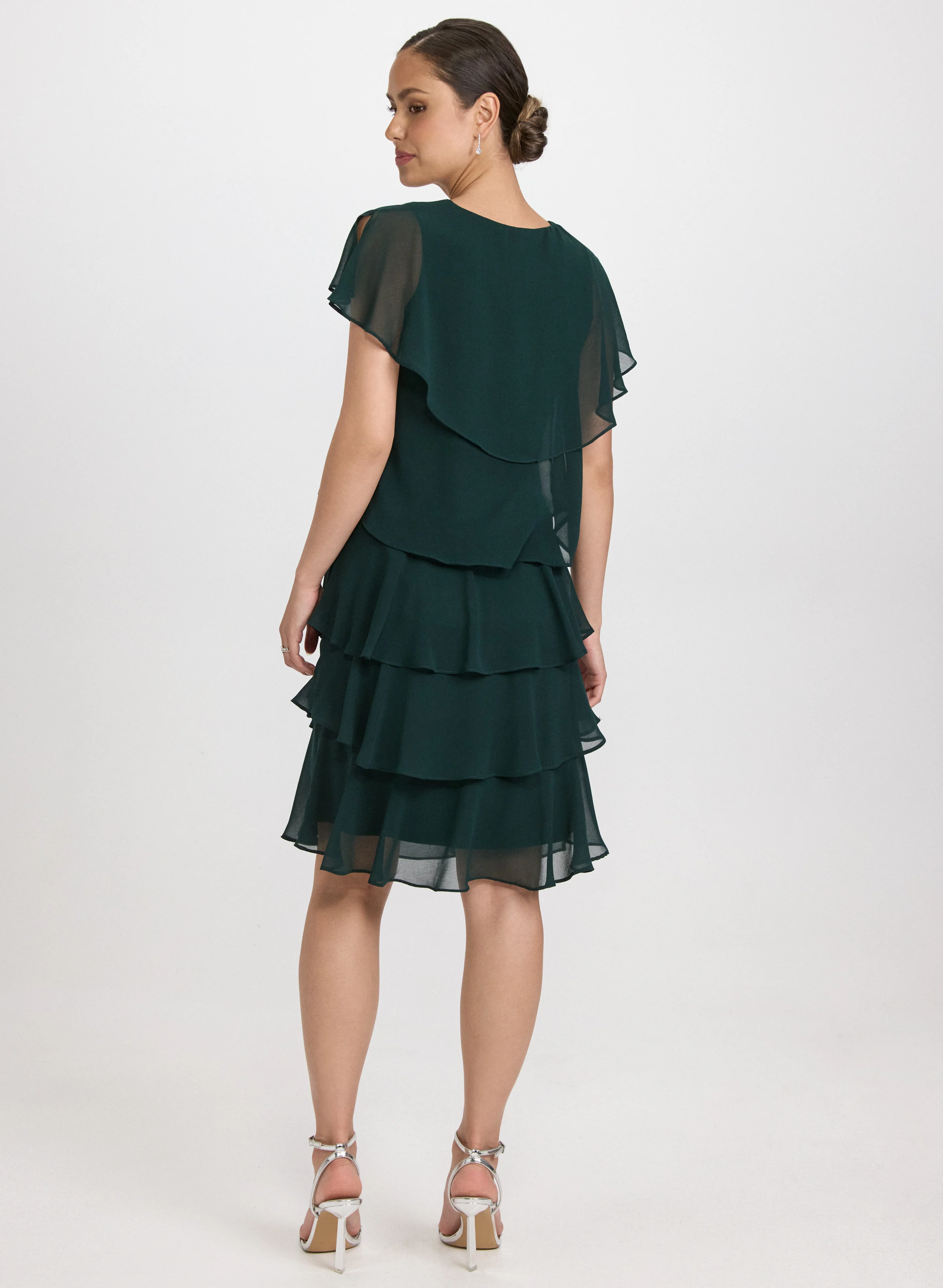 Tiered Brooch Embellished Dress - Image 2