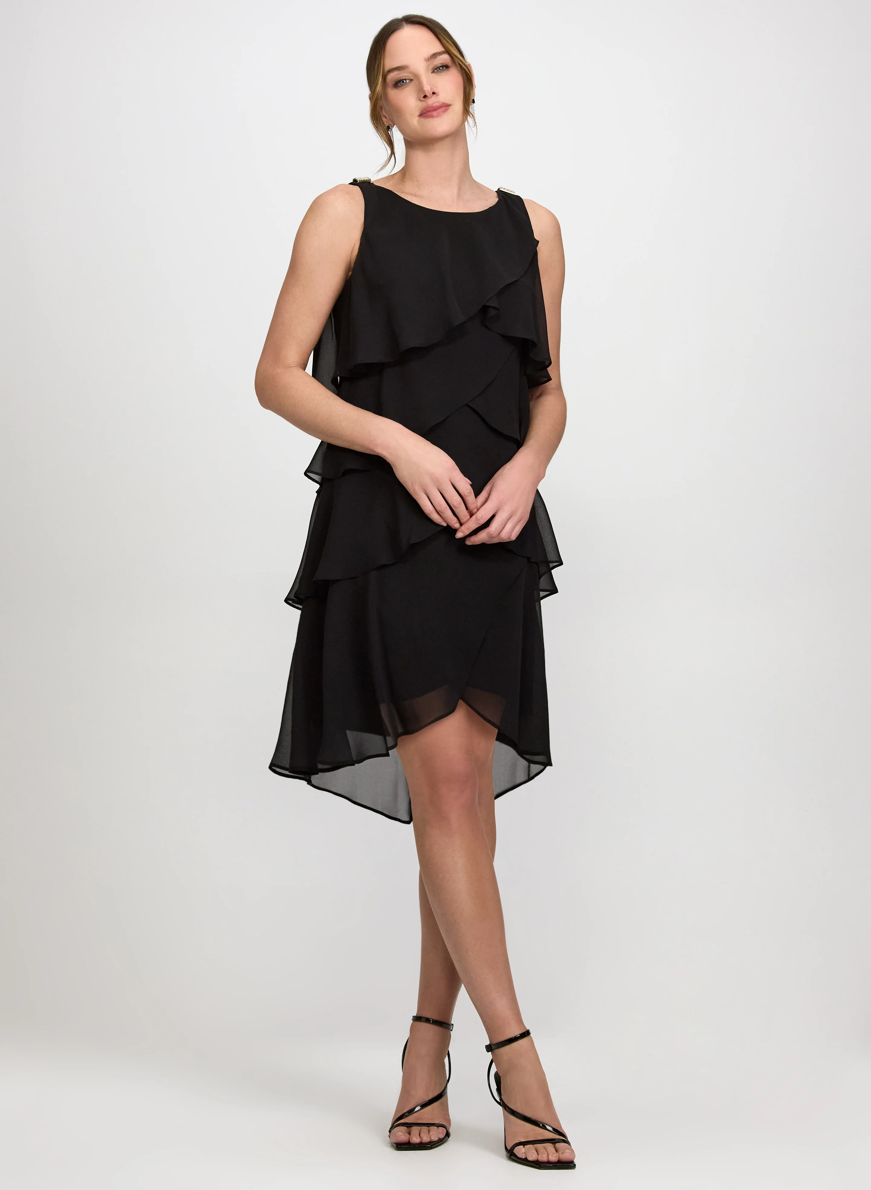 Tiered Chiffon Dress