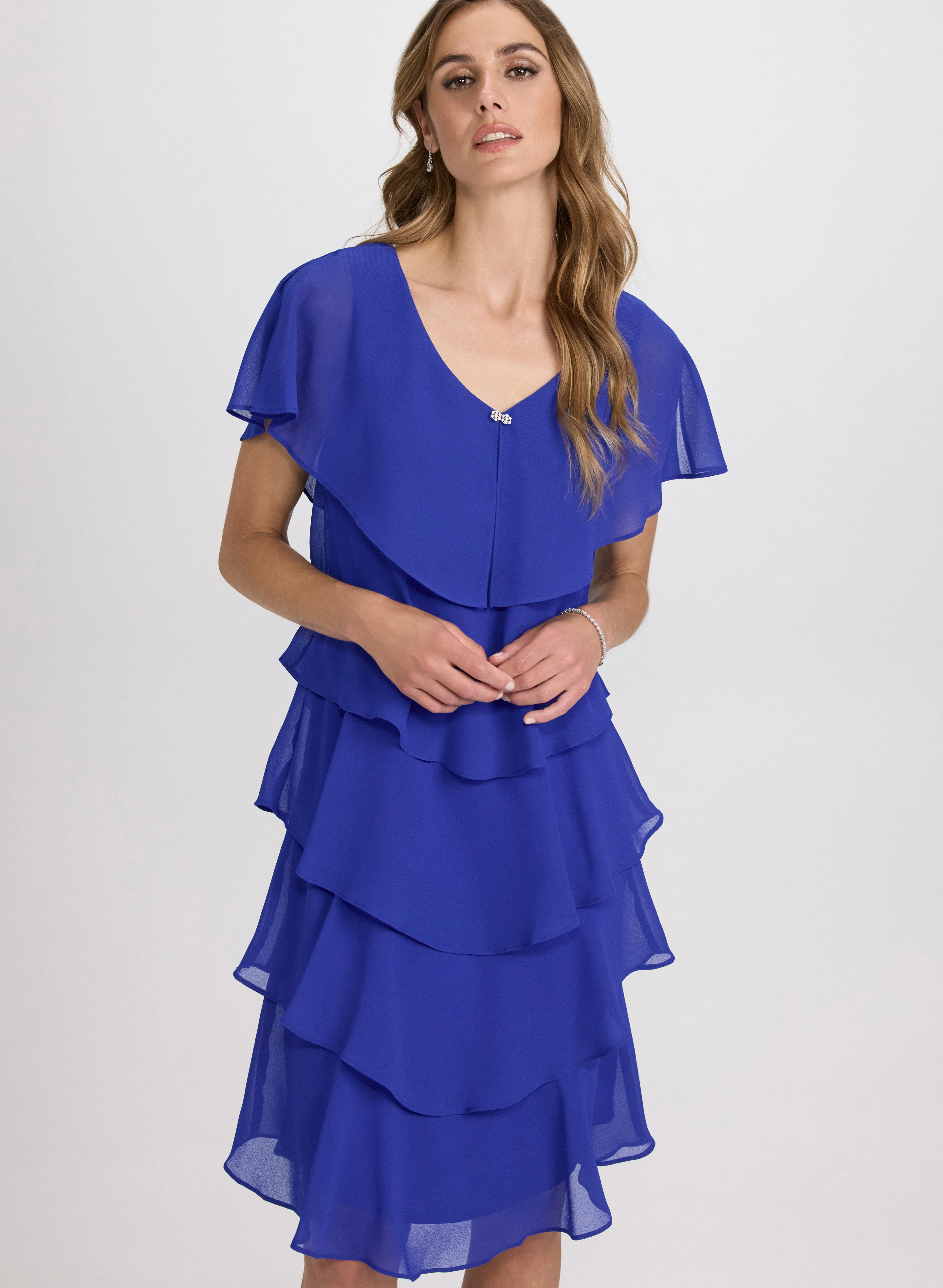 Tiered Chiffon Dress - Image 4