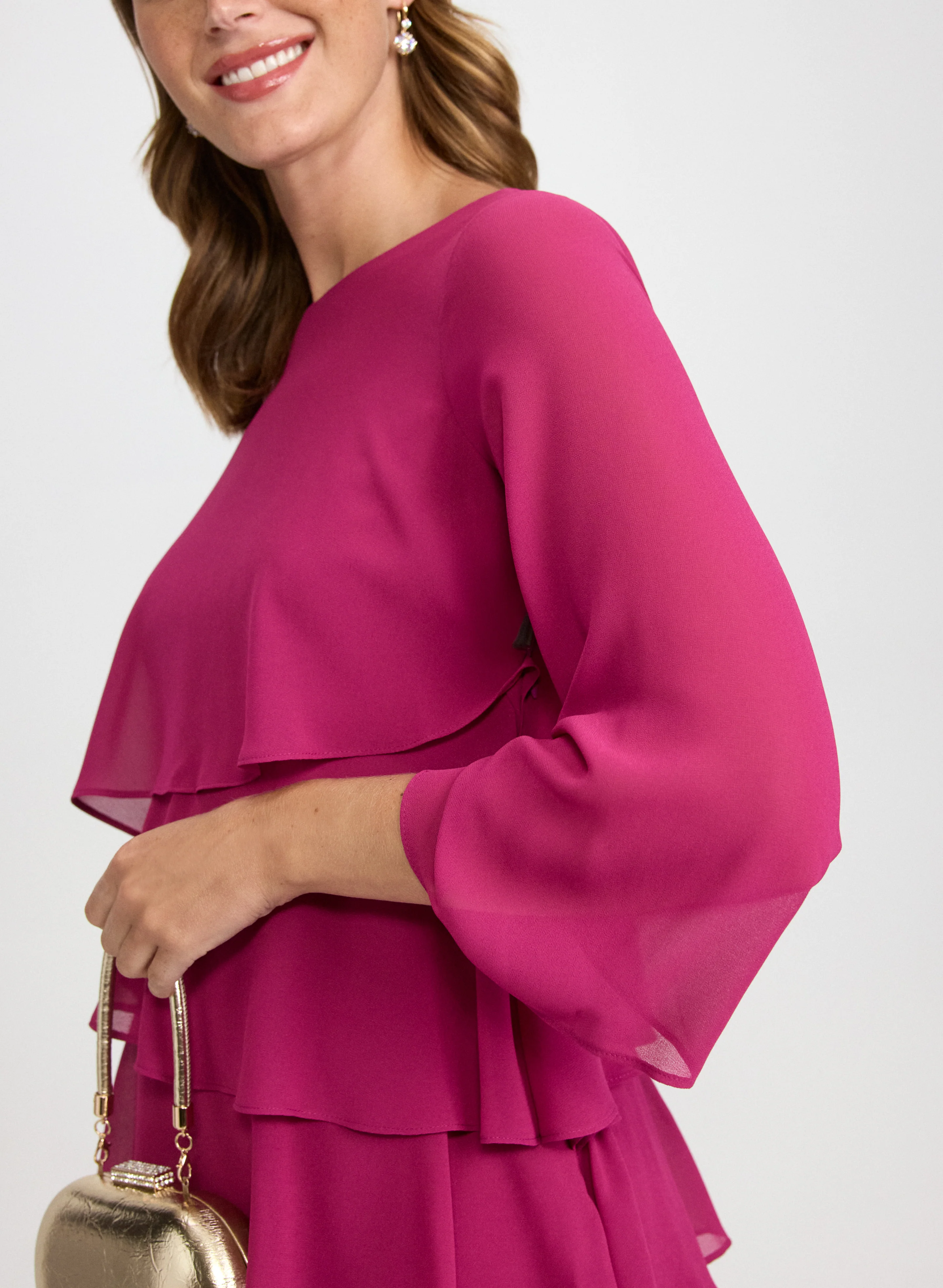 Tiered Chiffon Dress - Image 5