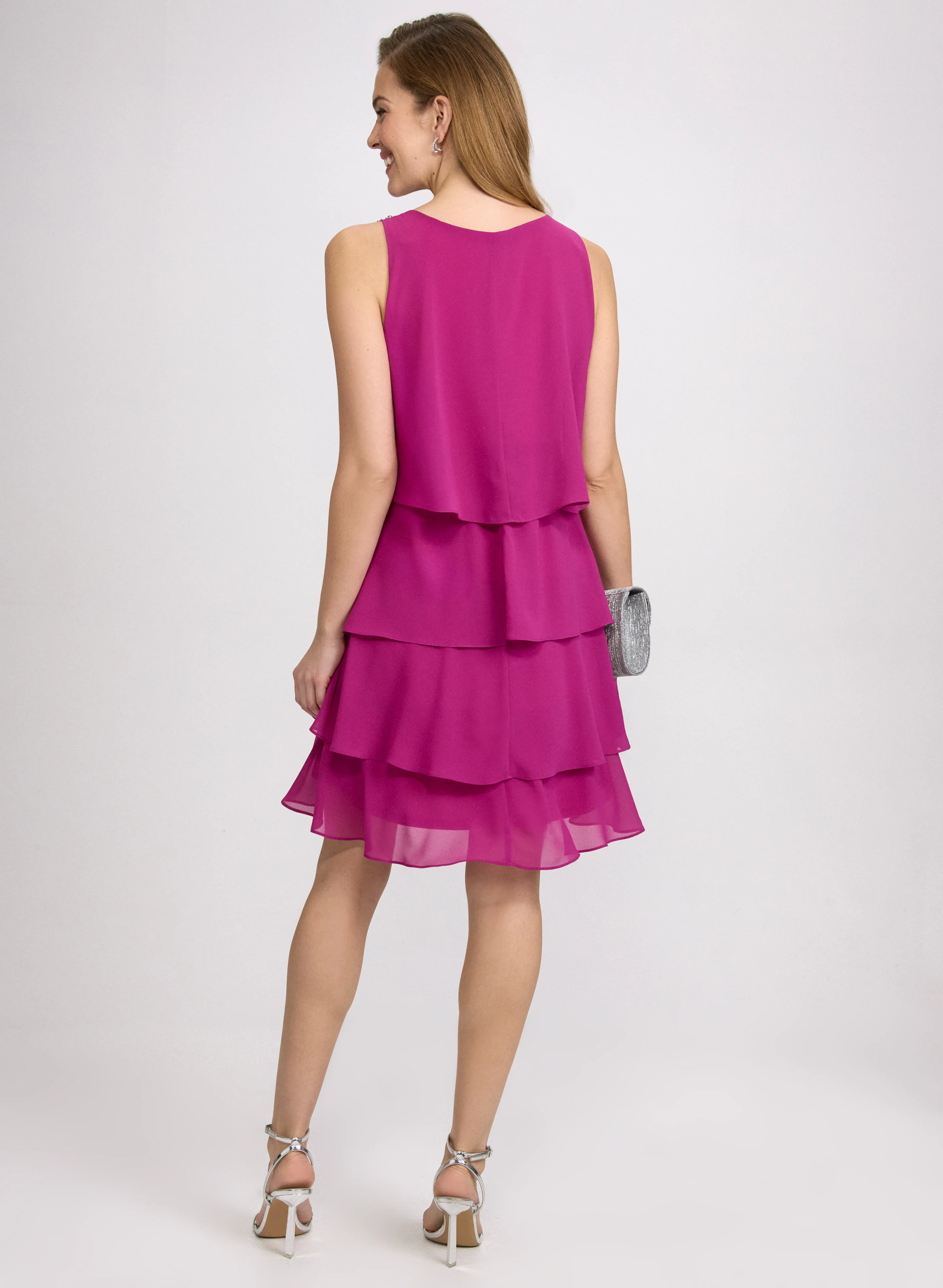 Tiered Chiffon Dress - Image 4